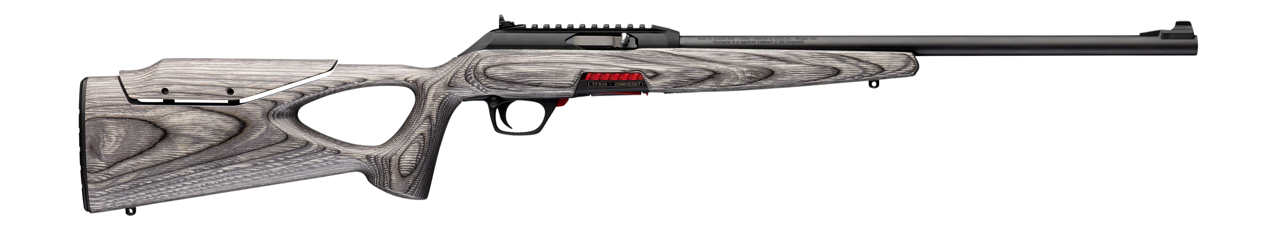 Winchester Repeating Arms 521171102 Wildcat 22 LR 10+1 16.50" Matte Blued Button-Rifled Barrel, Black Composite Receiver w/Picatinny Rail, Gray Thumbhole w/Adjustable Comb Laminate Stock, Ambidextrou