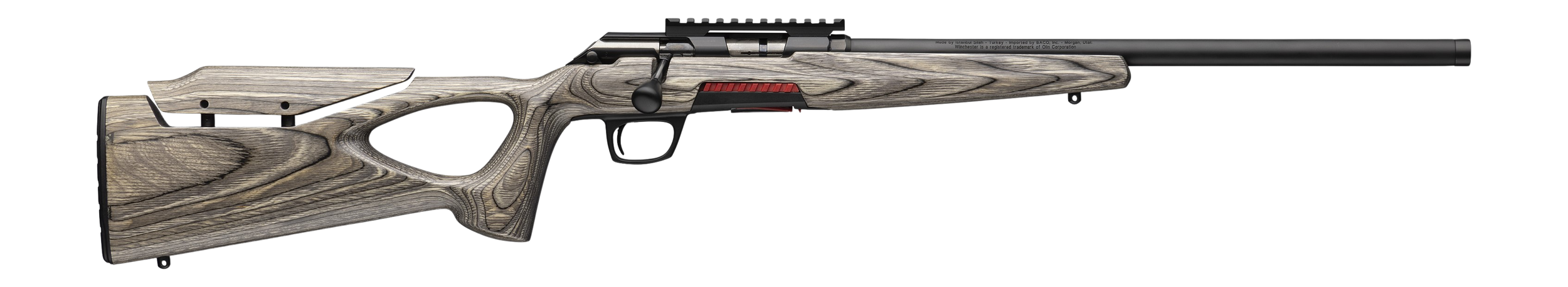Winchester Repeating Arms 525227286 Xpert Target 17 WSM 8+1 18" Matte Black Threaded Barrel, Matte Black Steel Receiver w/Picatinny Rail, Gray Thumbhole w/Adjustable Comb Laminate Stock