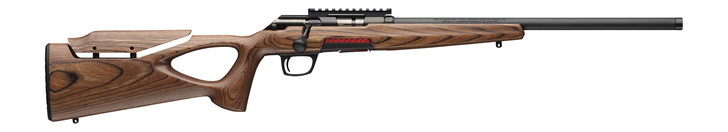 Winchester Repeating Arms 525228286 Xpert Target 17 WSM 8+1 18" Matte Black Threaded Barrel, Matte Black Steel Receiver w/Picatinny Rail, Brown Thumbhole w/Adjustable Comb Laminate Stock