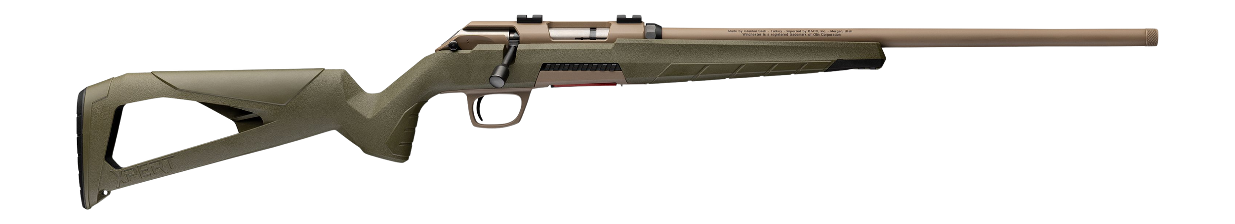 Winchester Repeating Arms 525240204 Xpert 22 WMR 9+1 18" Flat Dark Earth Cerakote Threaded Barrel, Flat Dark Earth Cerakote Steel Drilled & Tapped Receiver, OD Green Thumbhole Polymer Stock