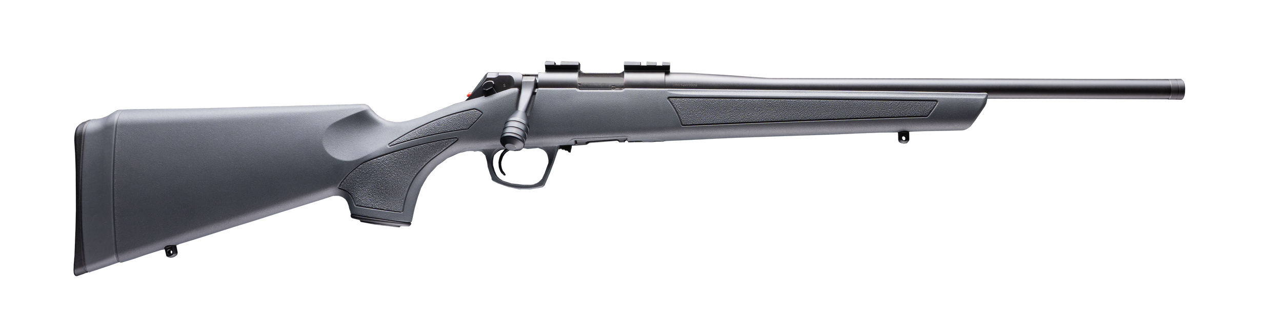CVA CR2200 Cascade 22 LR 10+1 18" Matte Blued Steel Threaded Barrel & Receiver w/Picatinny Rail, Stealth Gray Fixed Synthetic Stock