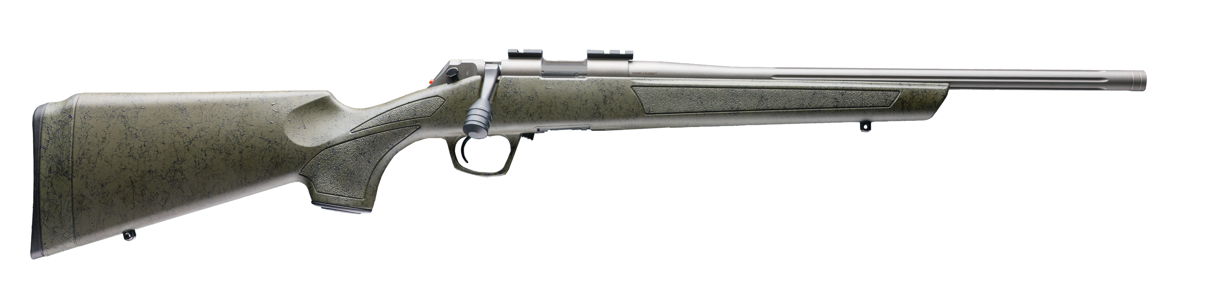 CVA CR2201 Cascade XT 22 LR 10+1 18" Tungsten Cerakote Fluted Threaded Steel Barrel & Receiver w/Picatinny Rail, OD Green w/Black Webbing Fixed Synthetic Stock, Right Hand