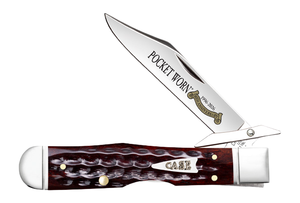 CASE 55236 CHEETAH CUB POCKET WORN MAHOGANY BONE
