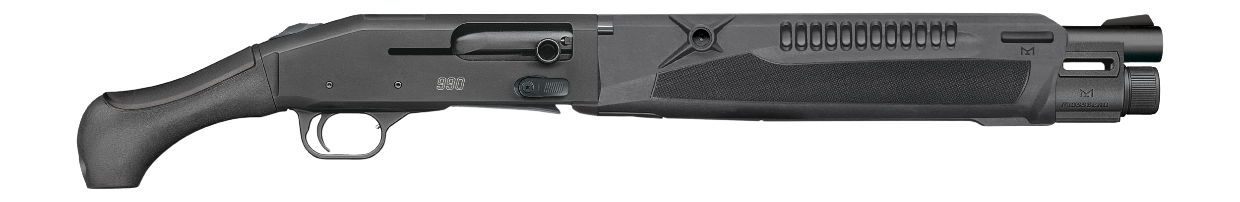 Mossberg 83010 990 Aftershock SPX Semi-Auto 3" 5+1 14.75" Black Cerakote Integrated Heat Shield Barrel & Drilled & Tapped Receiver, Black Polymer Grip