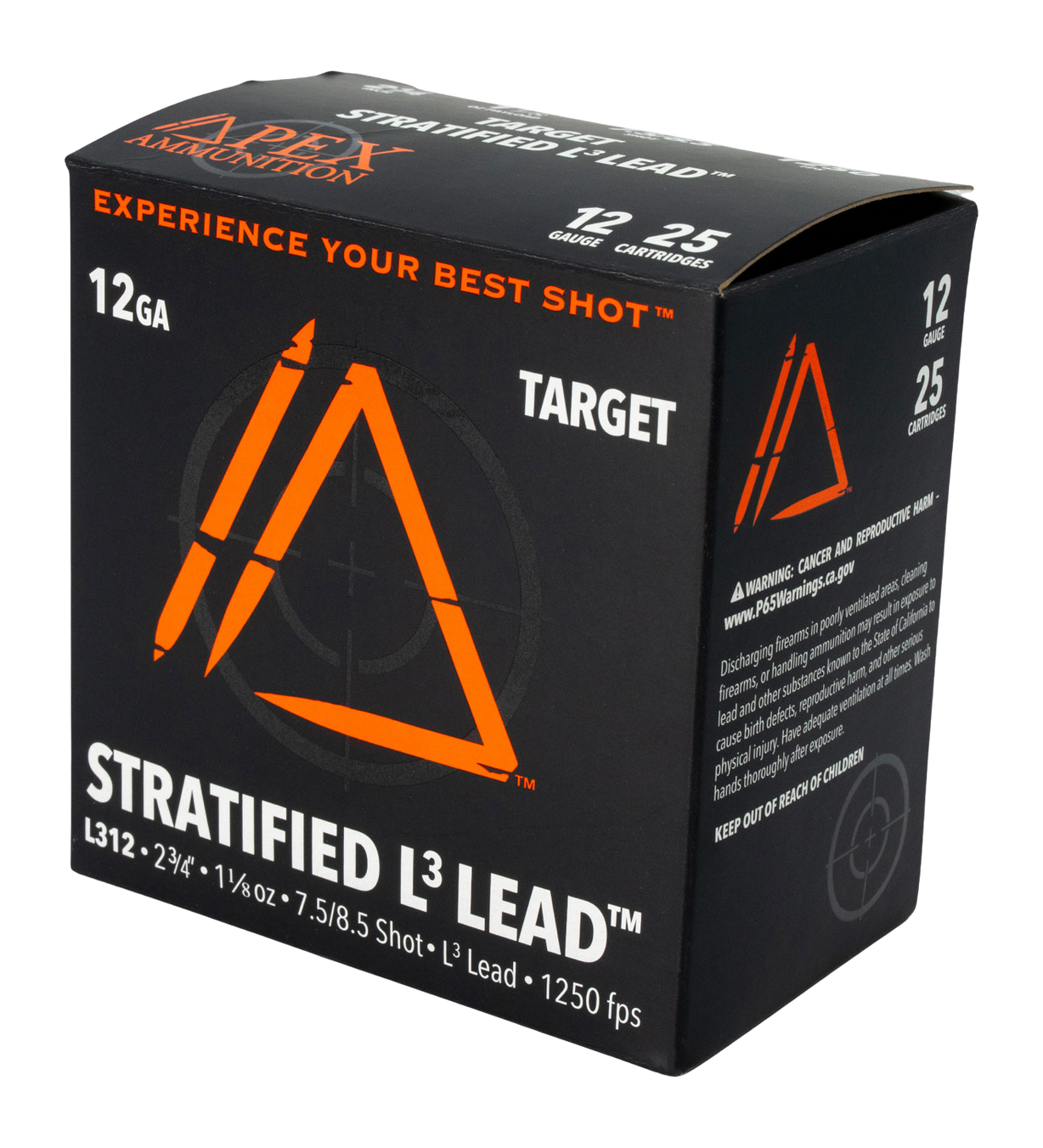 APEX AMMO ET12-7585 12G 2.75 1-1/8 7.5/8.5 25/10