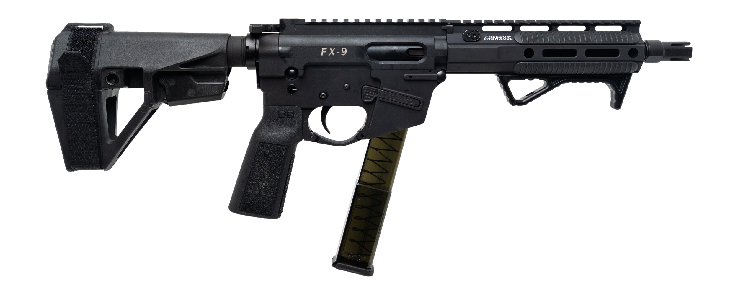 FREEDOM ORDNANCE FX9P8E-BLK 9MM 8" SBA5 BRACE
