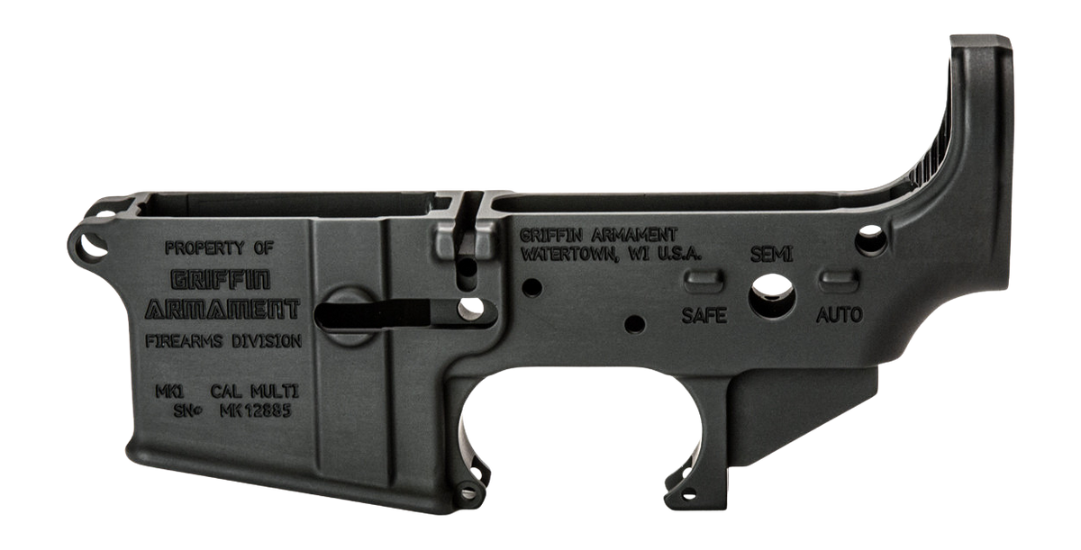 Griffin Armament MK1SL MK1 Stripped Lower Receiver AR-15 Black Aluminum