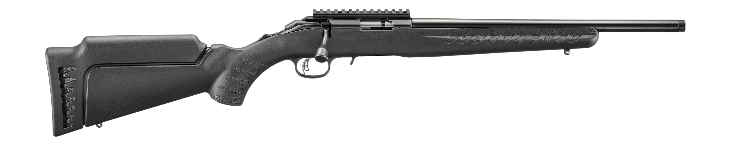 Ruger 8393 American 17 HMR 9+1 16.10" Satin Blued Threaded Barrel, Satin Blued Alloy Steel Receiver w/Picatinny Rail, Black Adj LOP Synthetic Stock