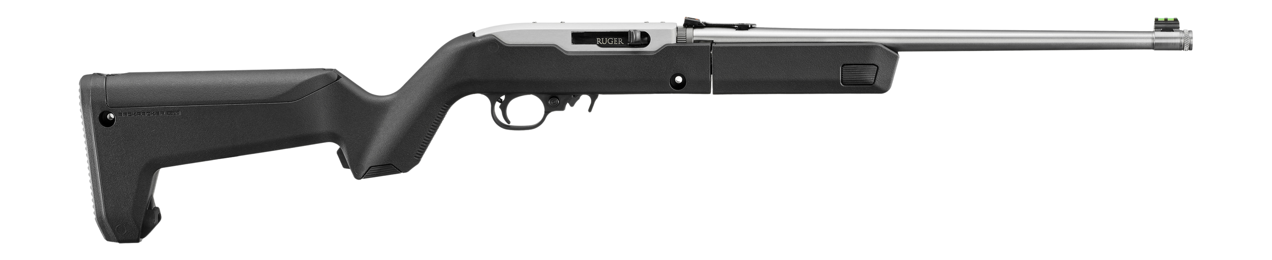Ruger 32020 10/22 Takedown 22 LR 10+1 16.40" Satin Threaded Barrel, Satin Stainless Steel Drilled & Tapped Receiver, Black Magpul Hunter X-22 Backpacker Synthetic Stock