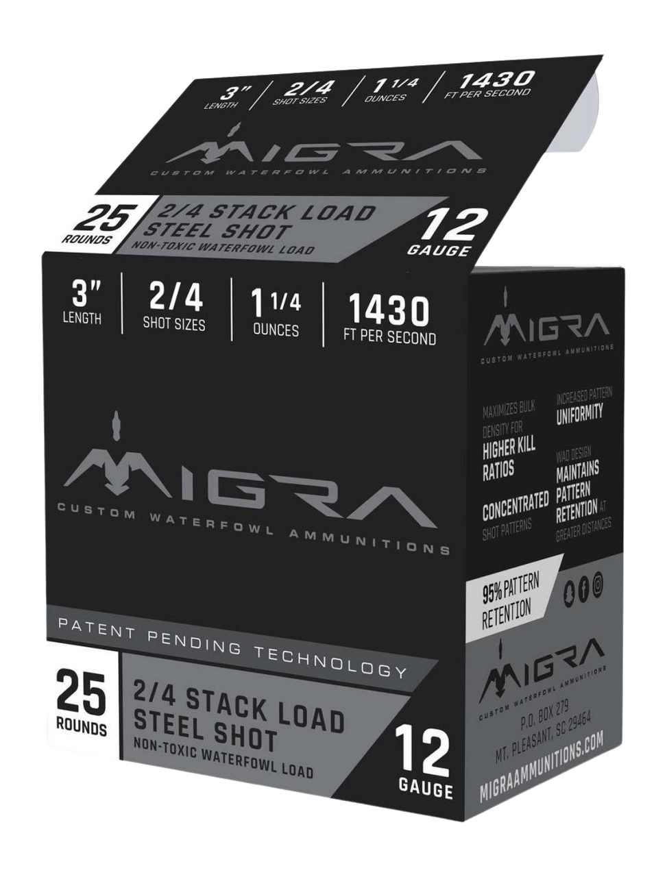 MIGRA M12AS24 12G 3" 2-4SHT 1.25 25/10