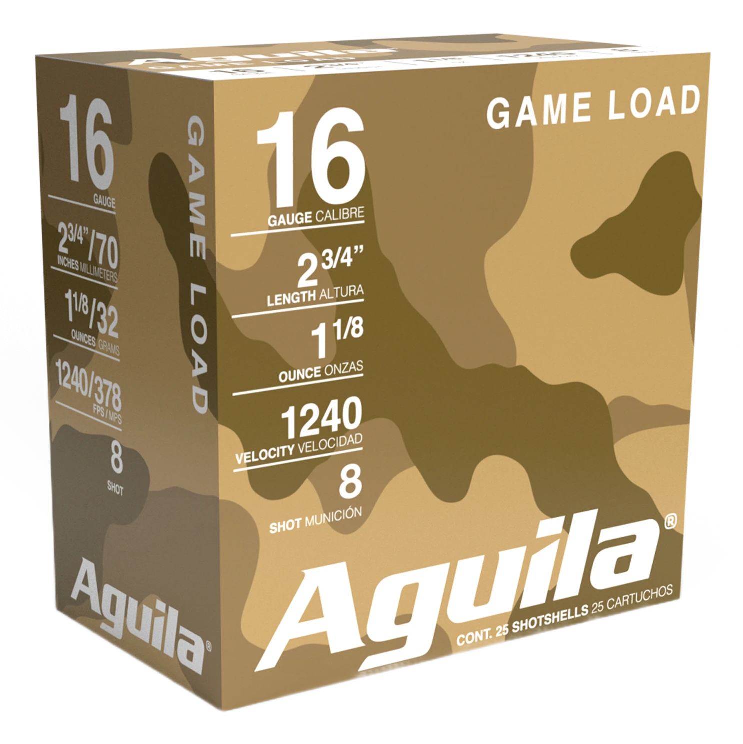 AGUILA 1CHB1608 GAME 16G 2.75 #8 11/8OZ 25/10