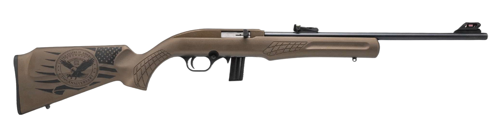 Rossi RS22L1811L-USA RS22 250th Anniversary 22 LR 10+1 18" Blued Barrel, Bronze Cerakote Alloy Steel Receiver, Fixed Bronze Stock