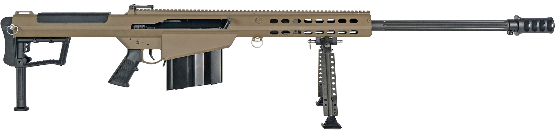 BARR 20186 M107A1 FLUTED 50BMG 29 10R FDE