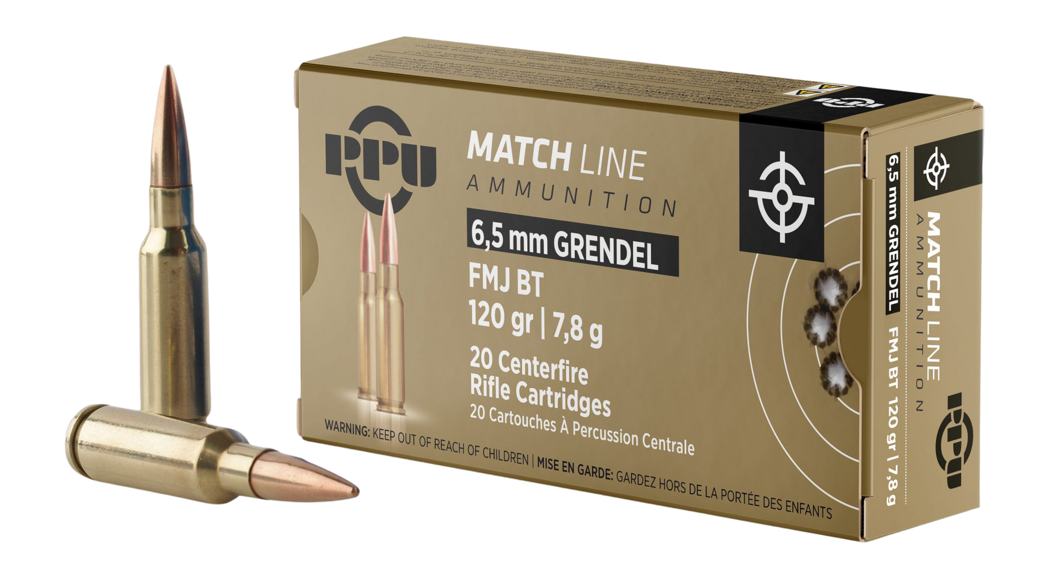 PPU PPM6G 6.5GRN MATCH 120GR FMJBT 20/50