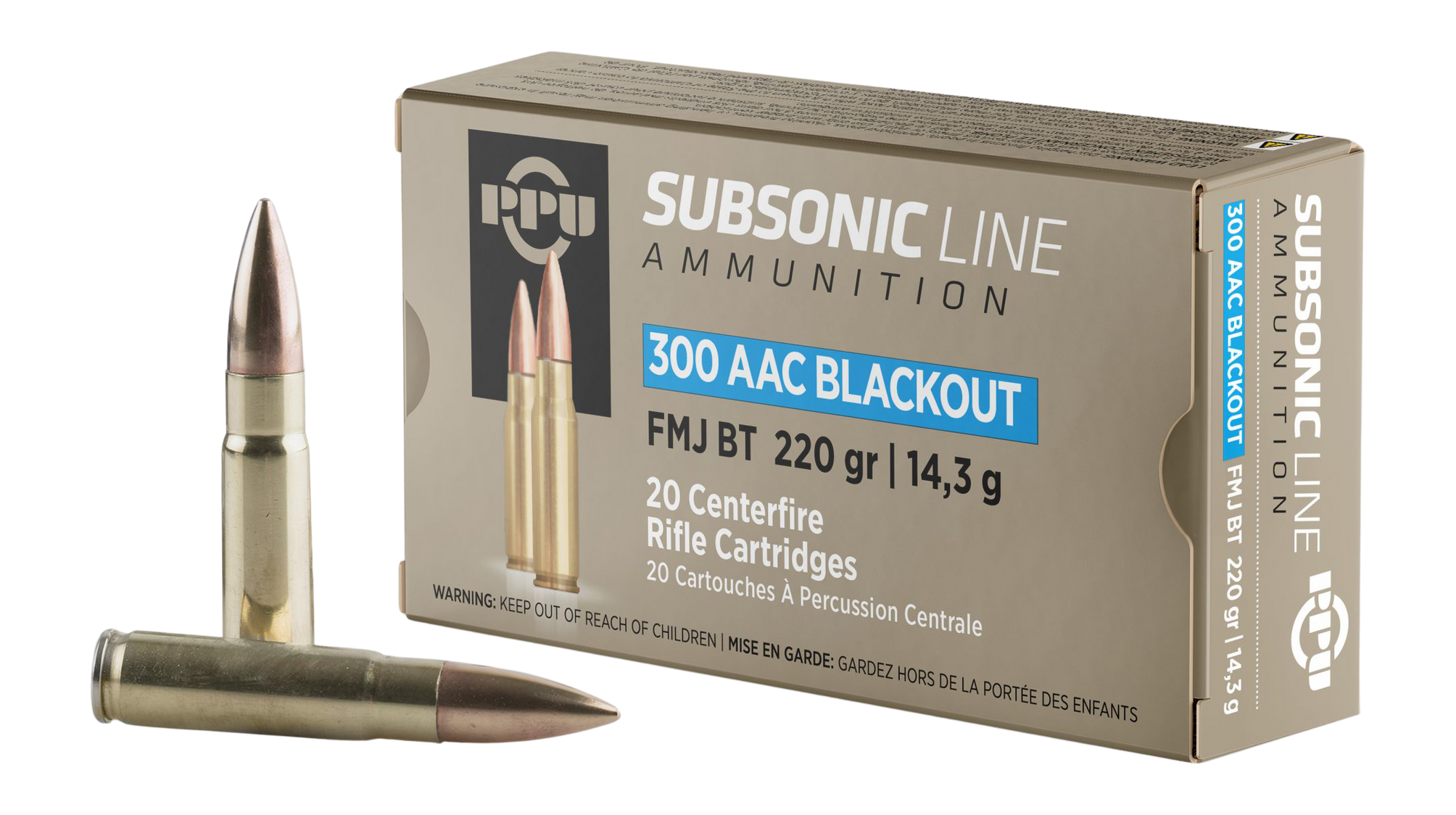 PPU PPS300 300AAC BO SUBSON 220GR FMJBT 20/50