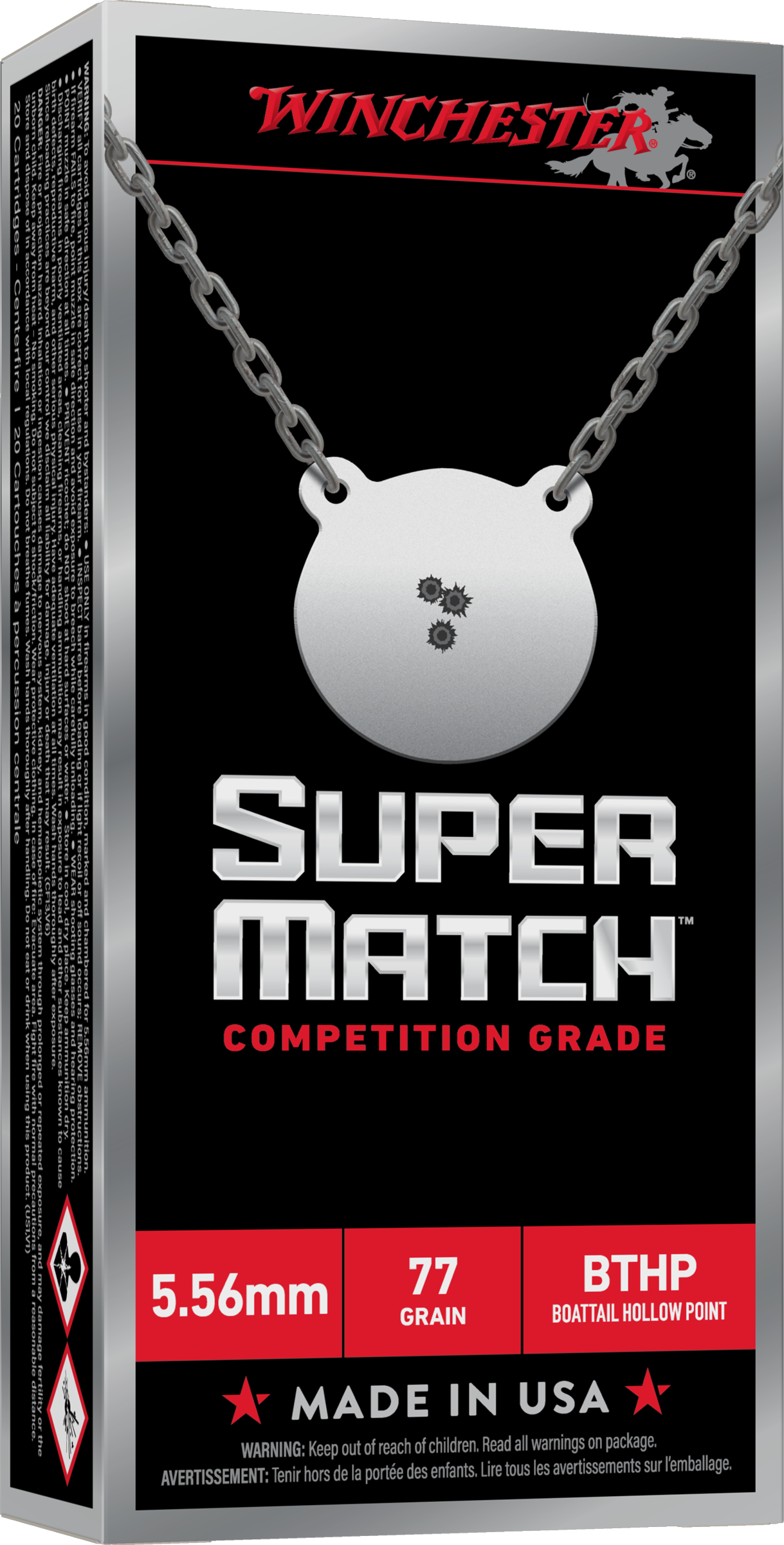 WIN SM556 5.56 77GR BTHP 20/10