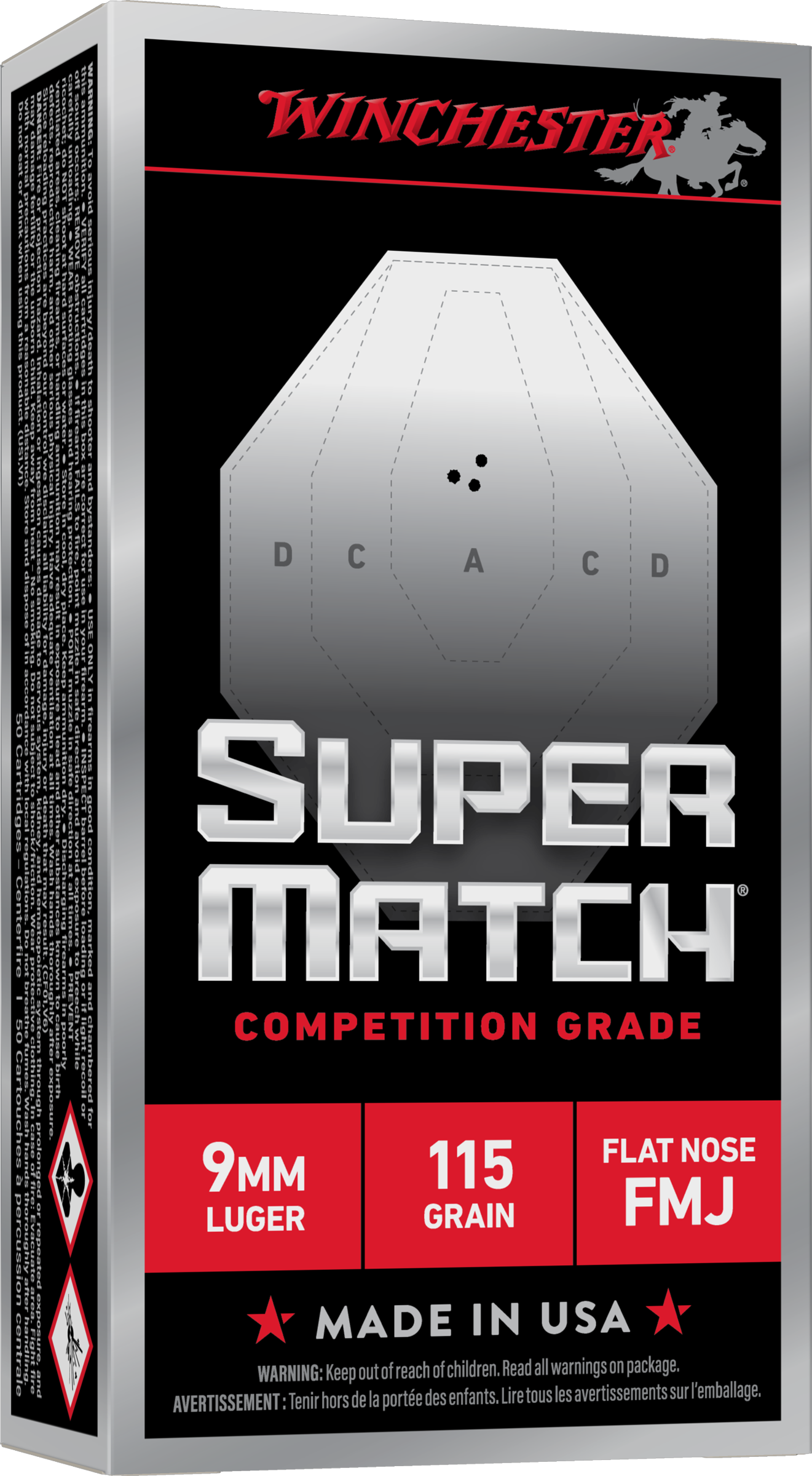 WIN SM9FN115 9MM 115GR FMJ-FN 50/10