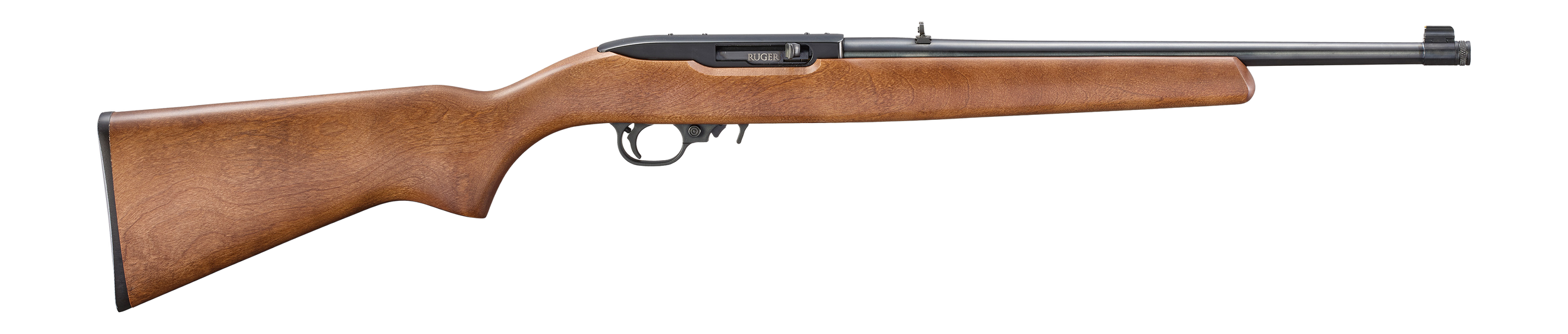 Ruger 32036 10/22 22 LR 10+1 18.50" Satin Black Threaded Barrel, Satin Black Alloy Steel Receiver w/Scope Base Adapter, Fixed Walnut Stock
