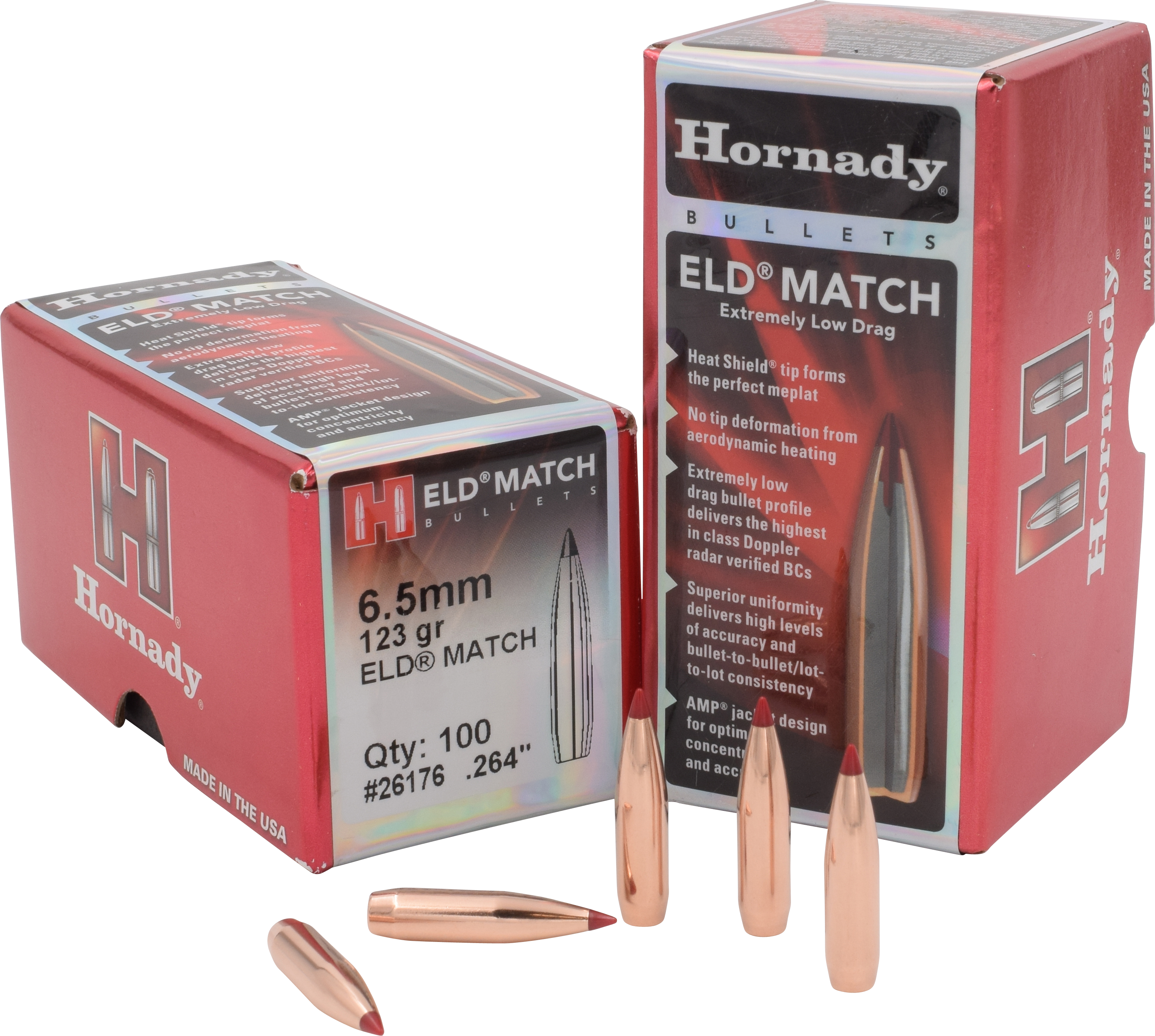 HORN 26176 BULL .264 123 ELD-M 100/25