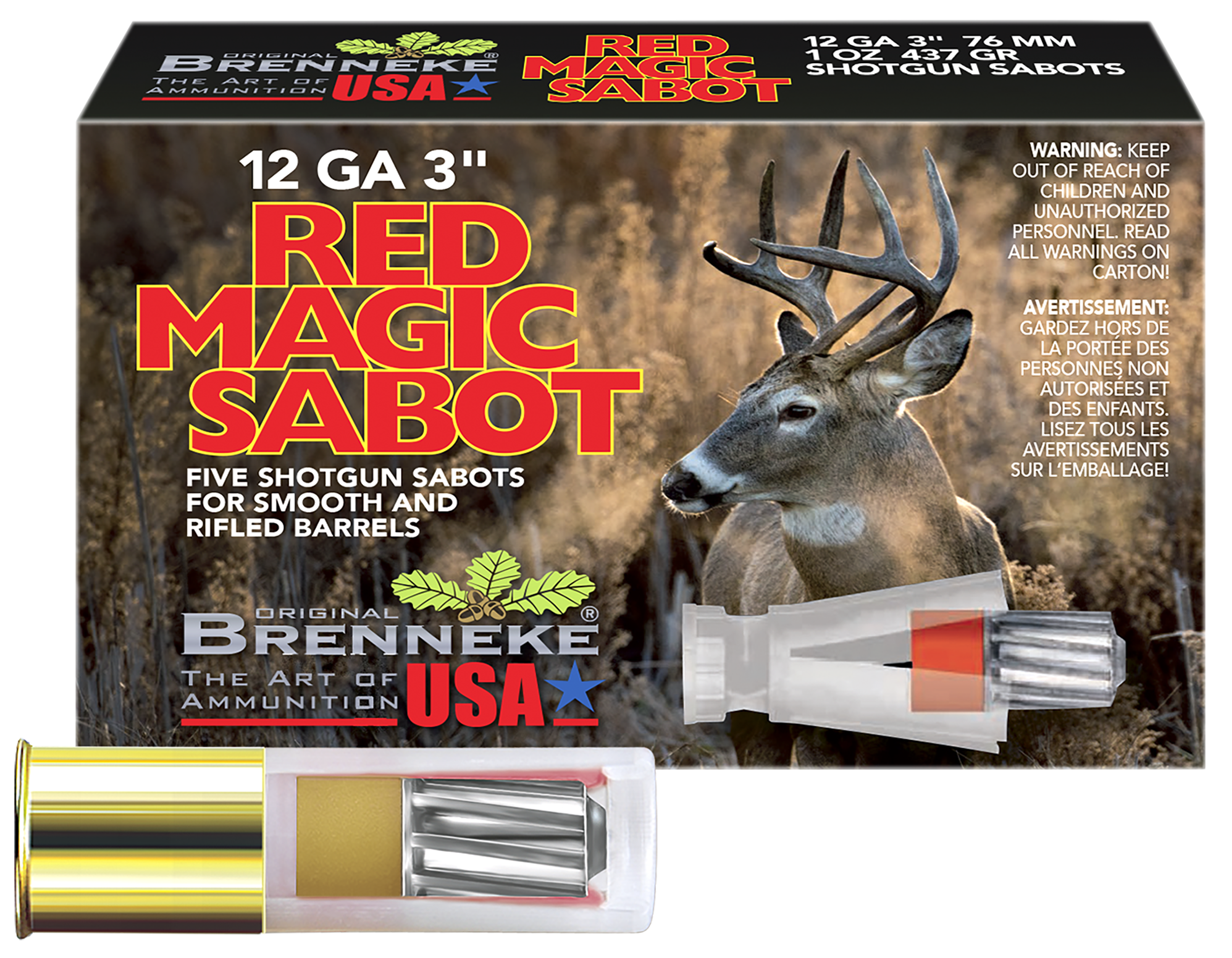 BR SL123RMS R-MAGIC 12 3 SLUG 1OZ 5/50