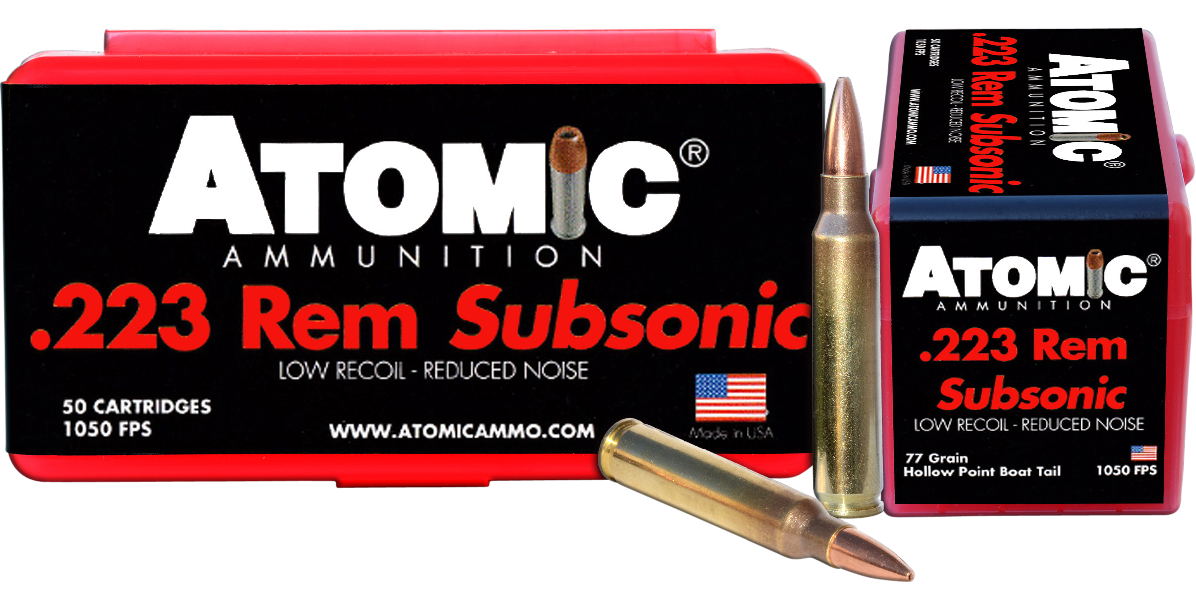 Atomic Ammunition 00429 Rifle Subsonic 223 Rem 77 gr HPBT 50/bx-img-0