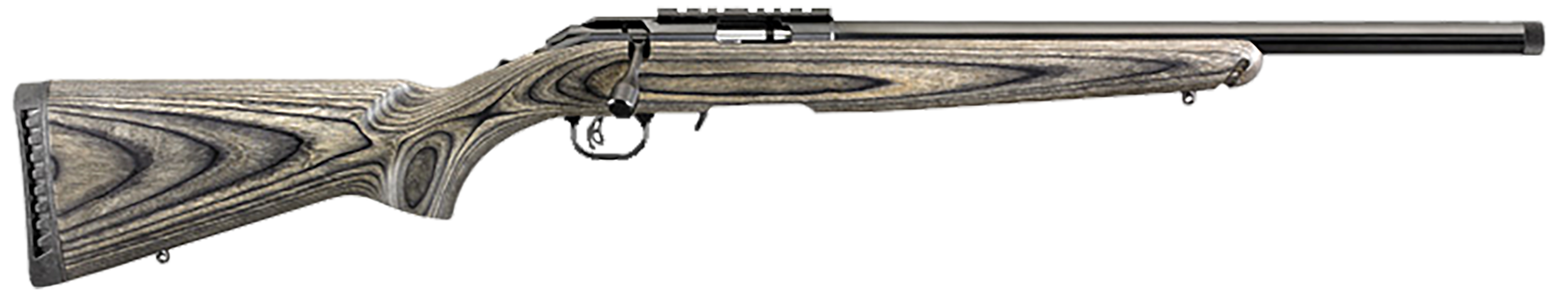 Ruger 8348 American Rimfire Target Full Size 22 LR 10+1 18" Satin Blued Threaded Bull Barrel & Alloy Steel Receiver w/Scope Rail, Black Fixed Laminate Stock, Right Hand