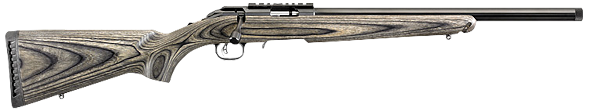 Ruger 8349 American Rimfire Target Full Size 22 WMR 9+1 18" Satin Blued Threaded Bull Barrel & Alloy Steel Receiver w/Scope Rail, Black Fixed Laminate Stock, Right Hand