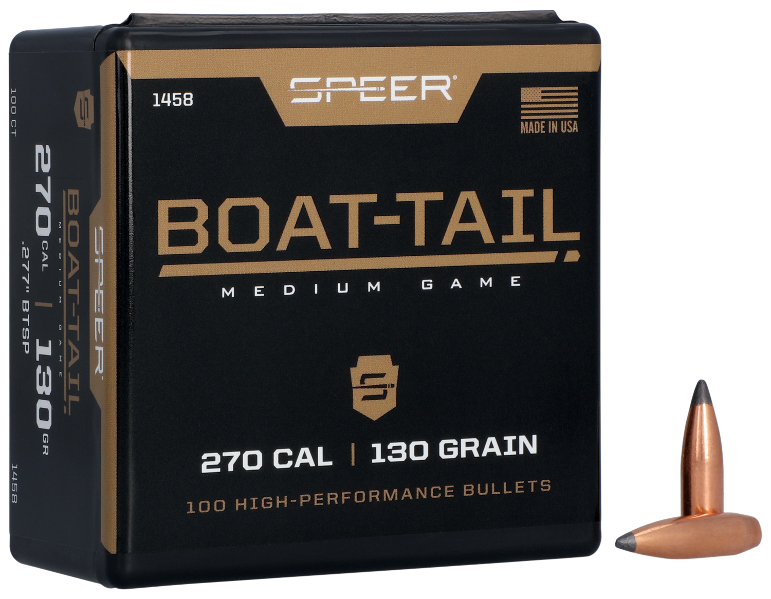 SPEER 1458 BULL .277 130 SPTZR BT 100/5