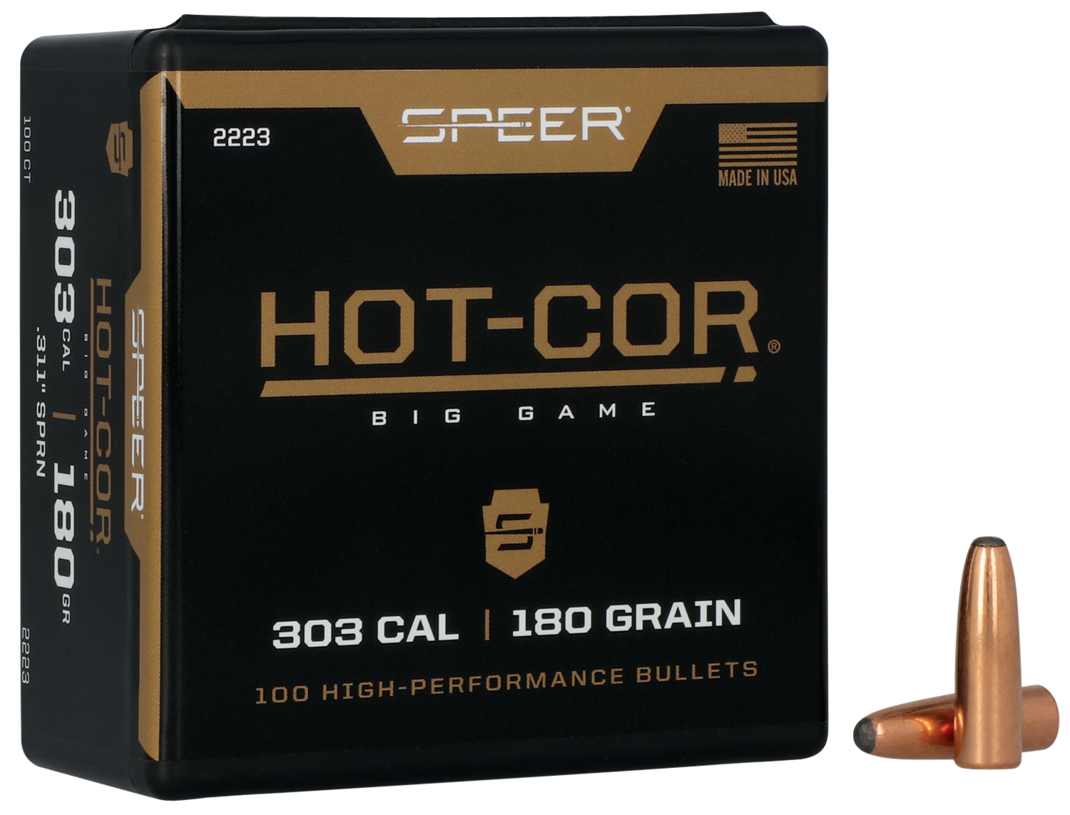 SPEER 2223 BULL .311 180 RN 100/5