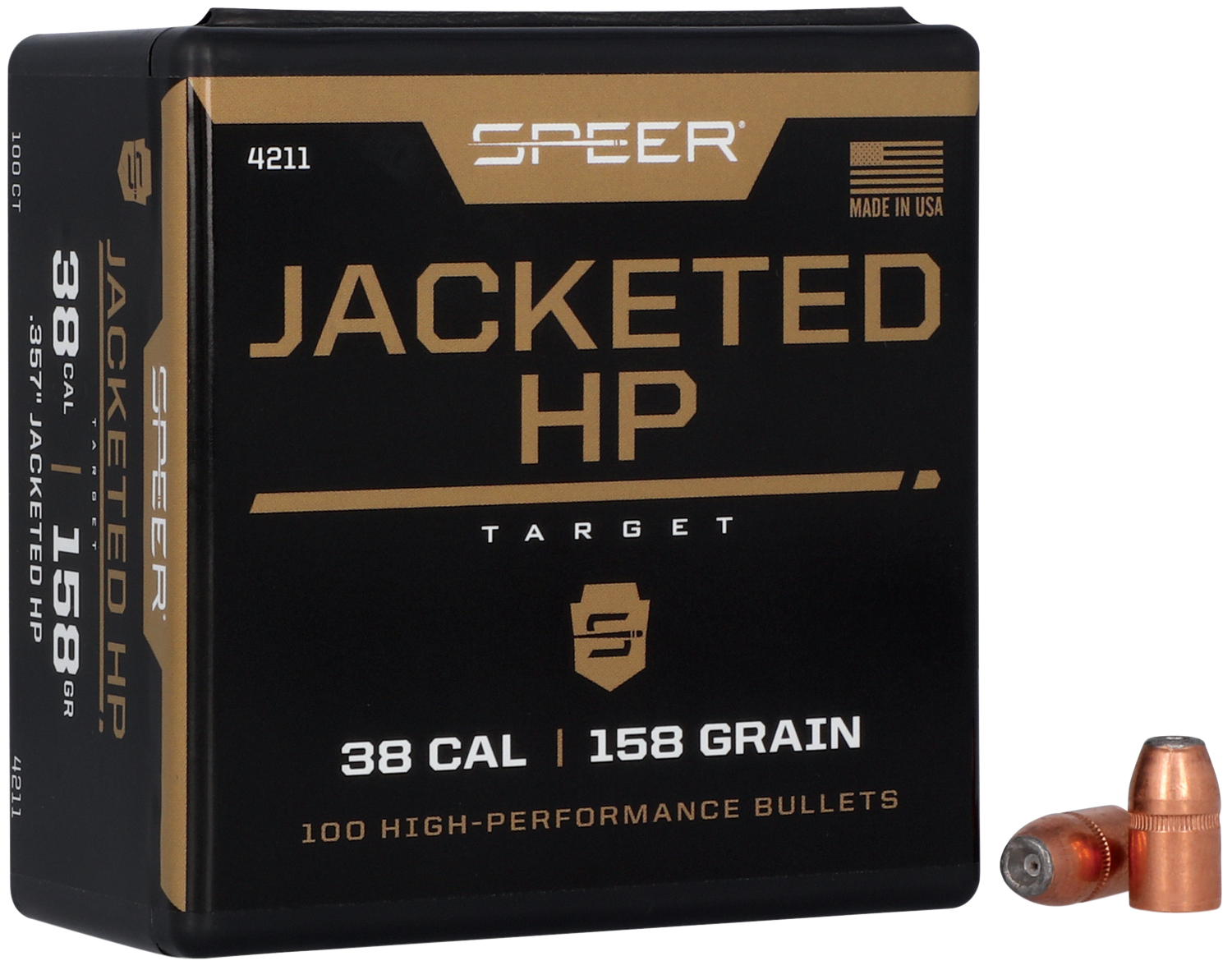 SPEER 4211 BULL .357 158 JHP 100/5