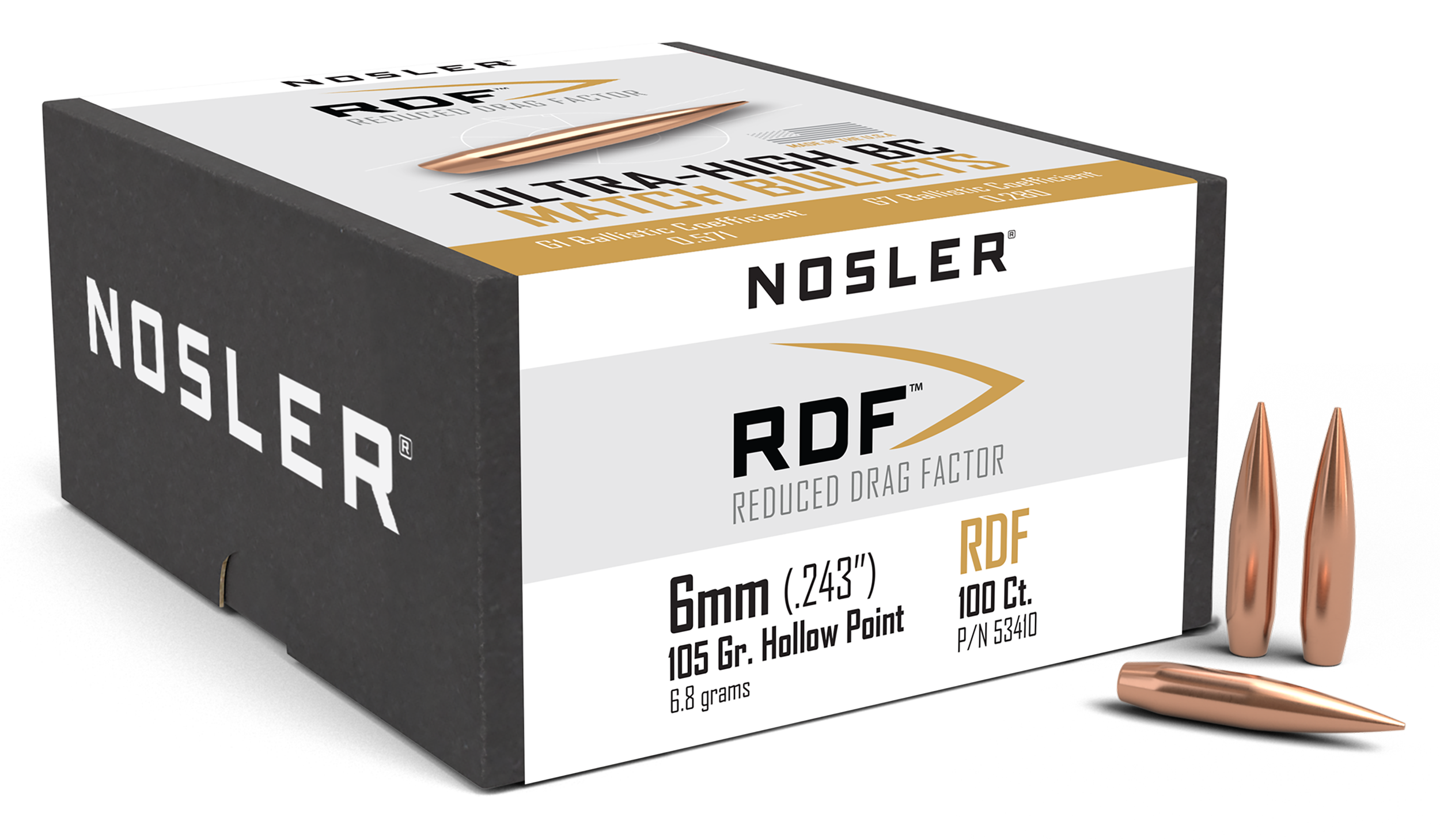 NOS 53410 RDF MATCH .243 105 HPBT 100