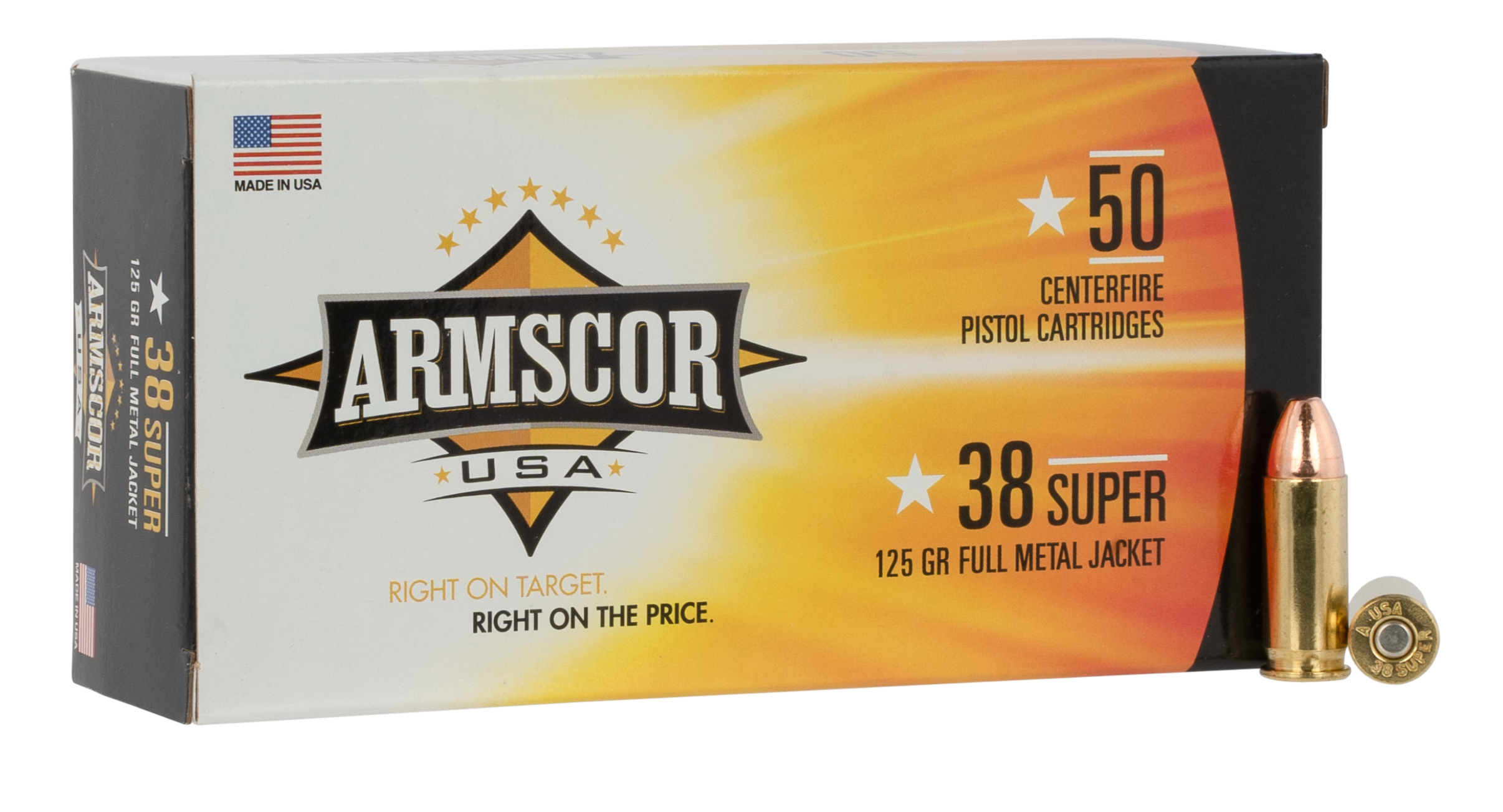 ARMS FAC38SUPER1N 38SUP 125 FMJ 50/20