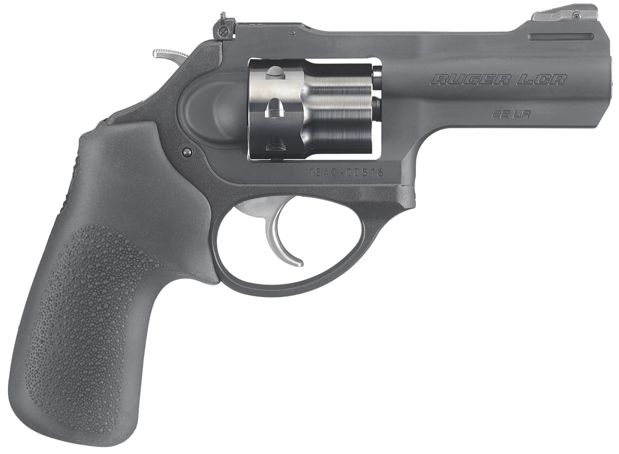 RUG 5435 LCRX 22LR 3IN HOG 8RD BLK