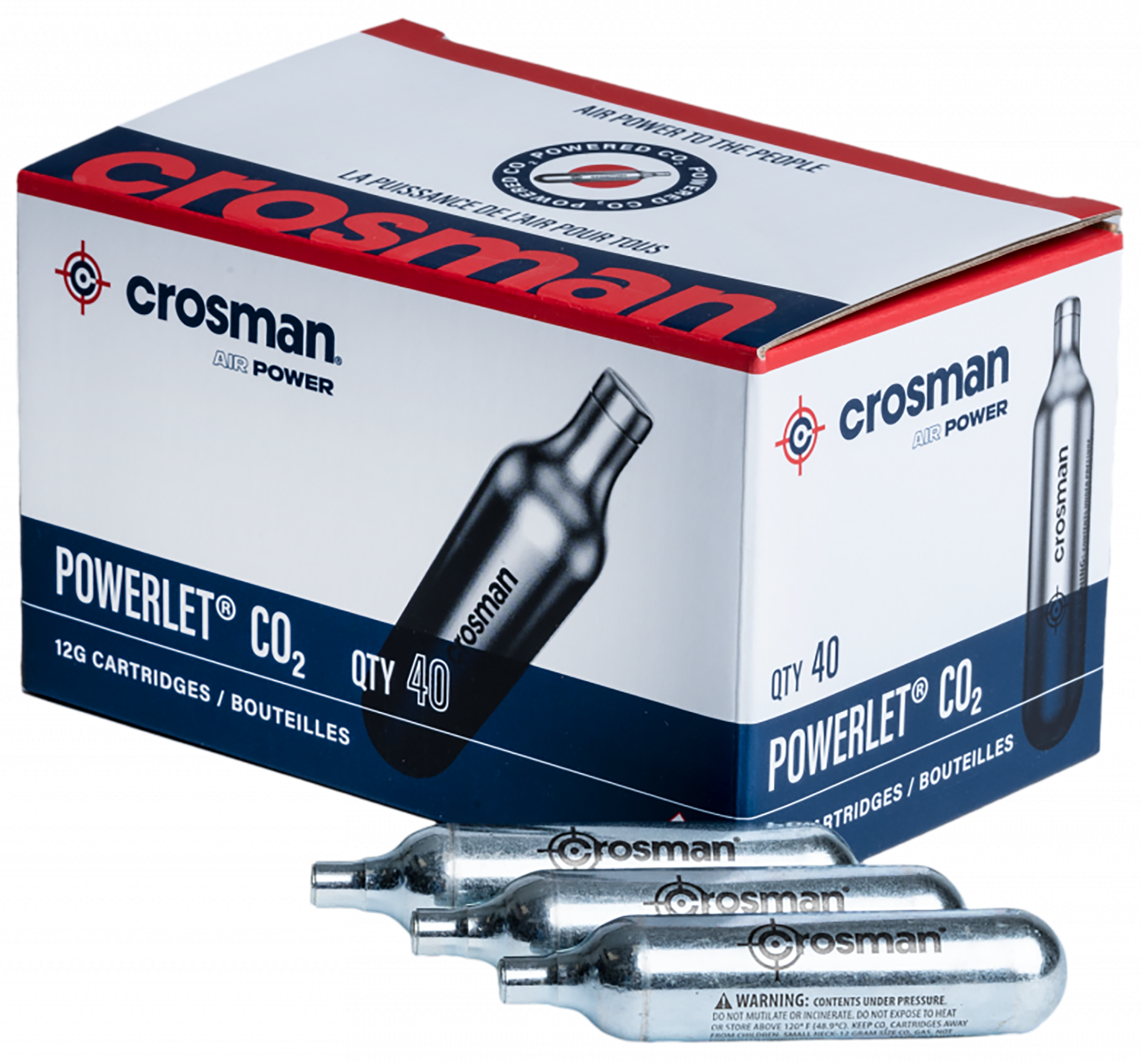 CROS 23140 POWERLET 12G CO2 CYLINDERS 40PK