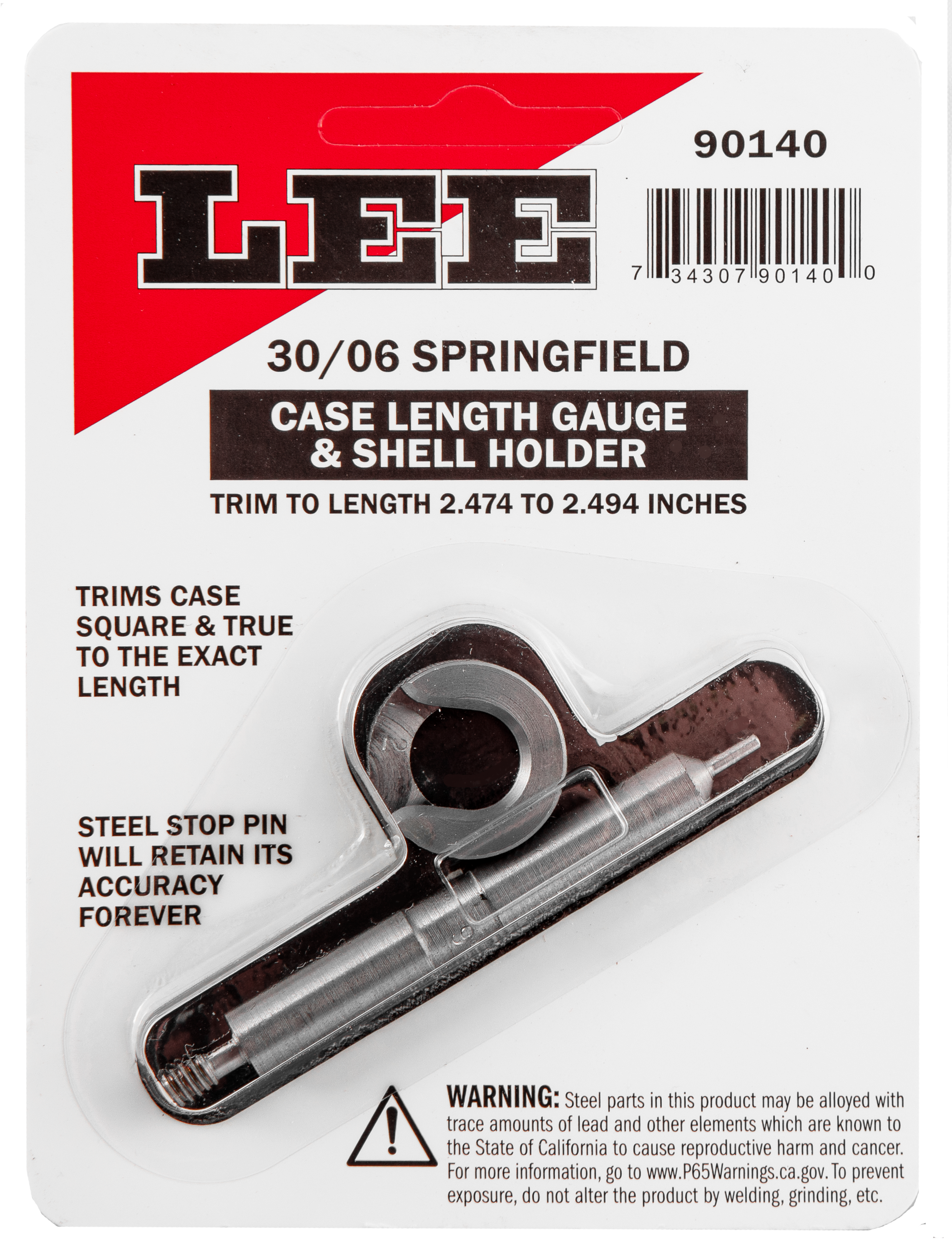 LEE 90140 GAUGE/HOLDER 30/06 SPRFL