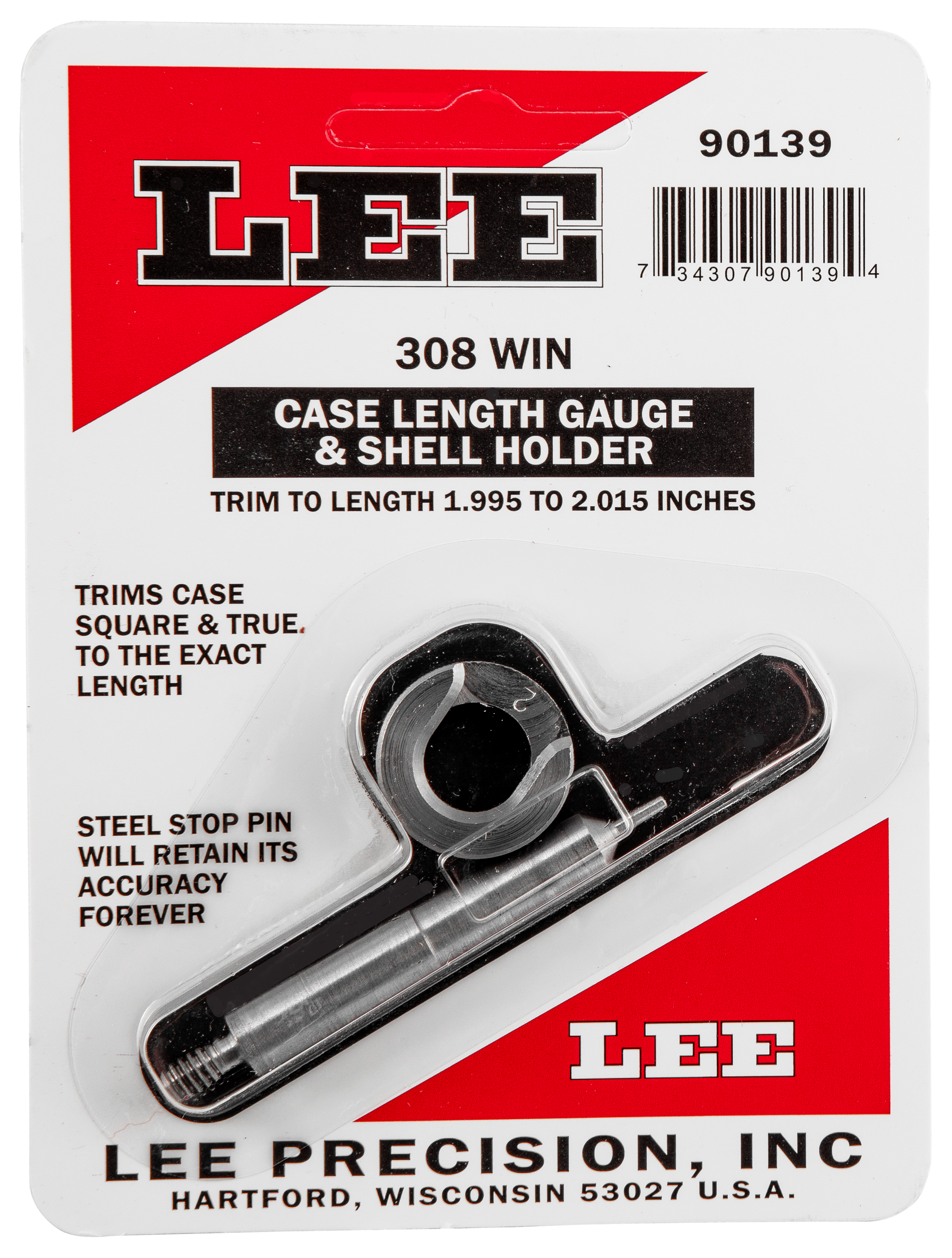 LEE 90139 GAUGE/HOLDER 308 WIN