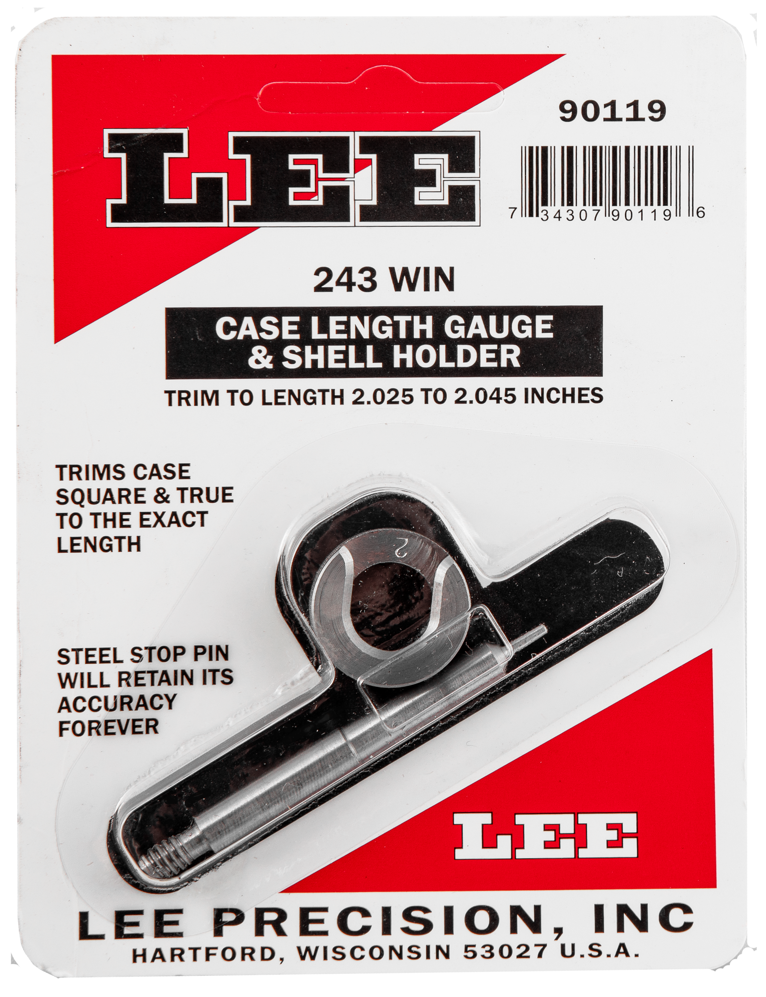 LEE 90119 GAUGE/HOLDER 243 WIN