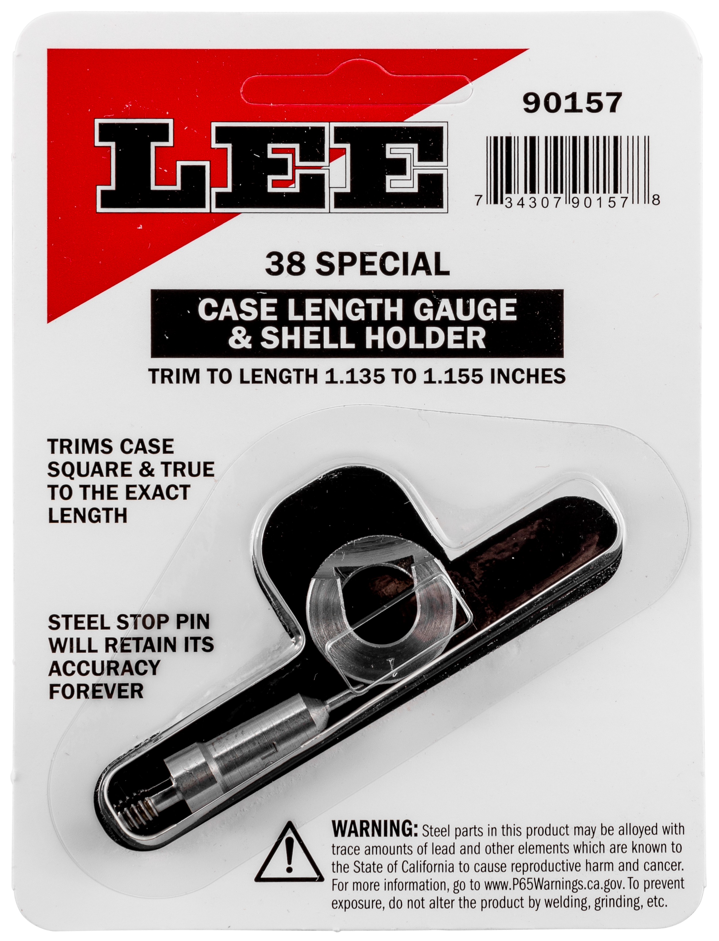 LEE 90157 GAUGE/HOLDER 38 SPECIAL