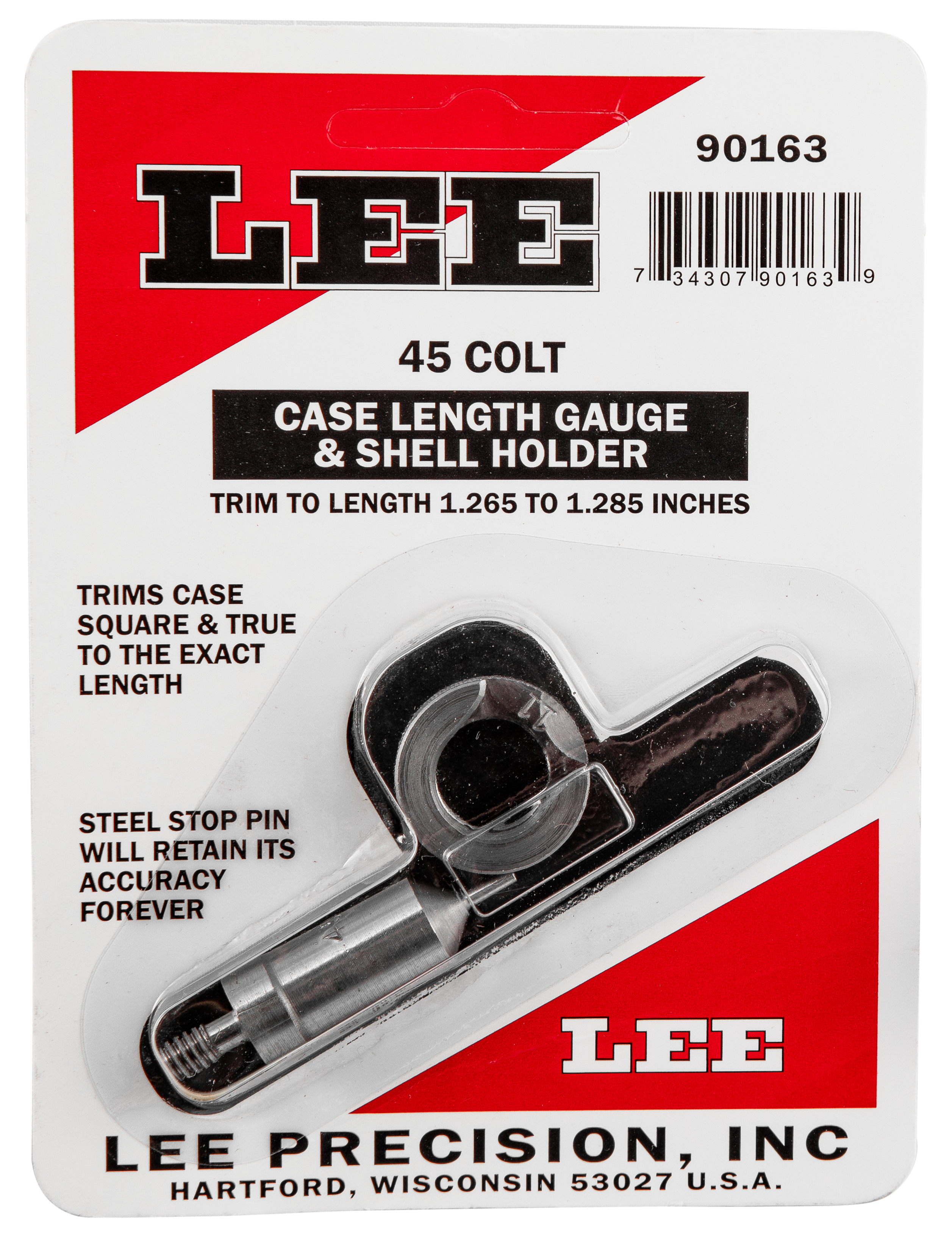 LEE 90163 GAUGE/HOLDER 45 COLT