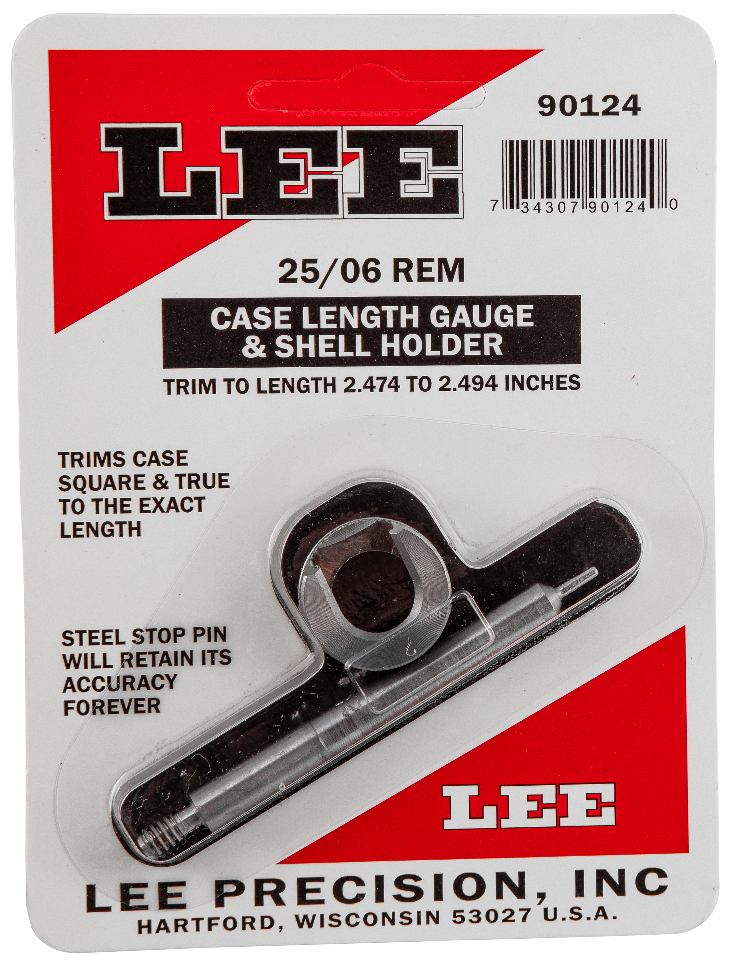 LEE 90124 GAUGE/HOLDER 25/06 REM