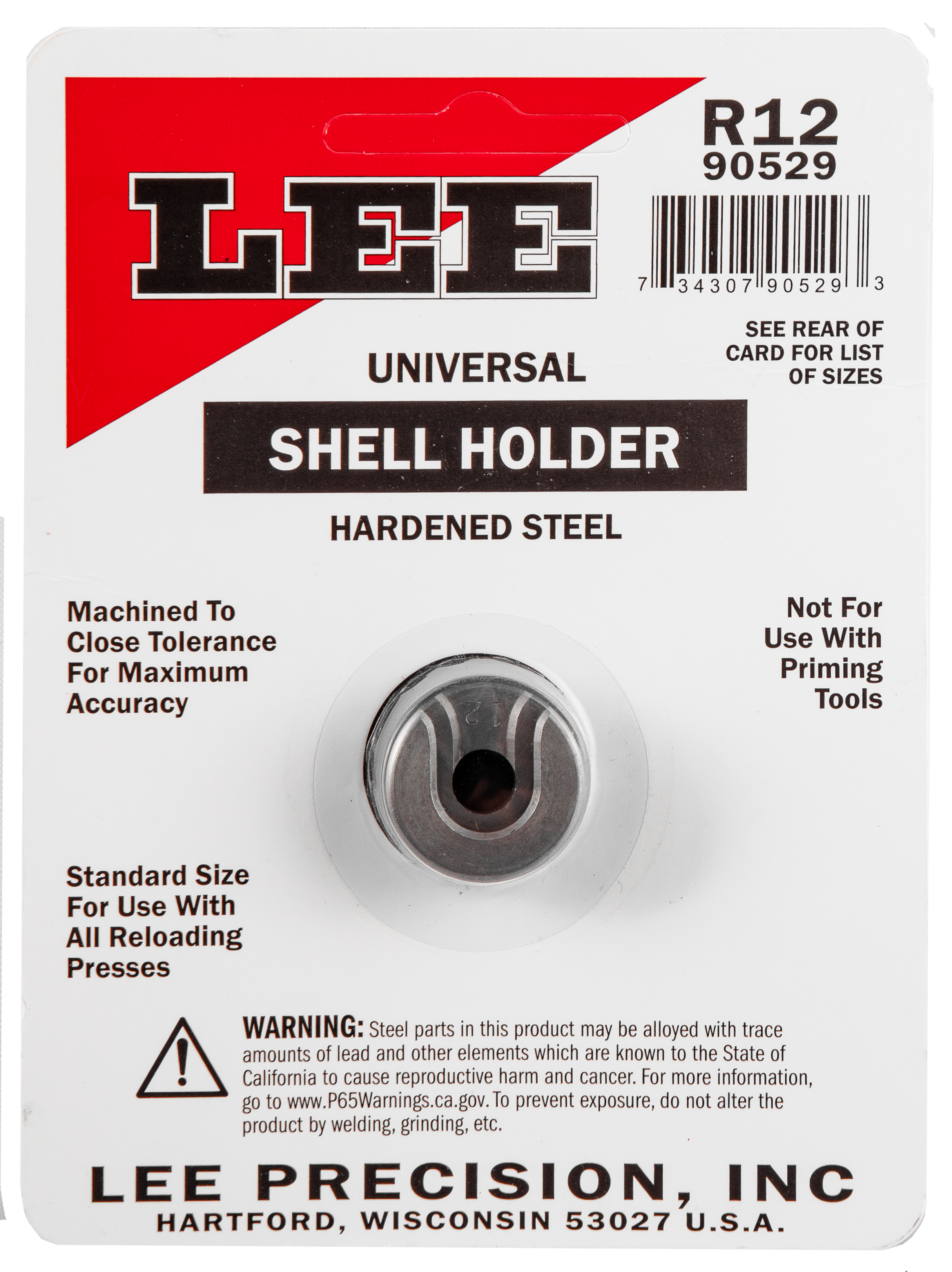 LEE 90529 SHELL HOLDER R12