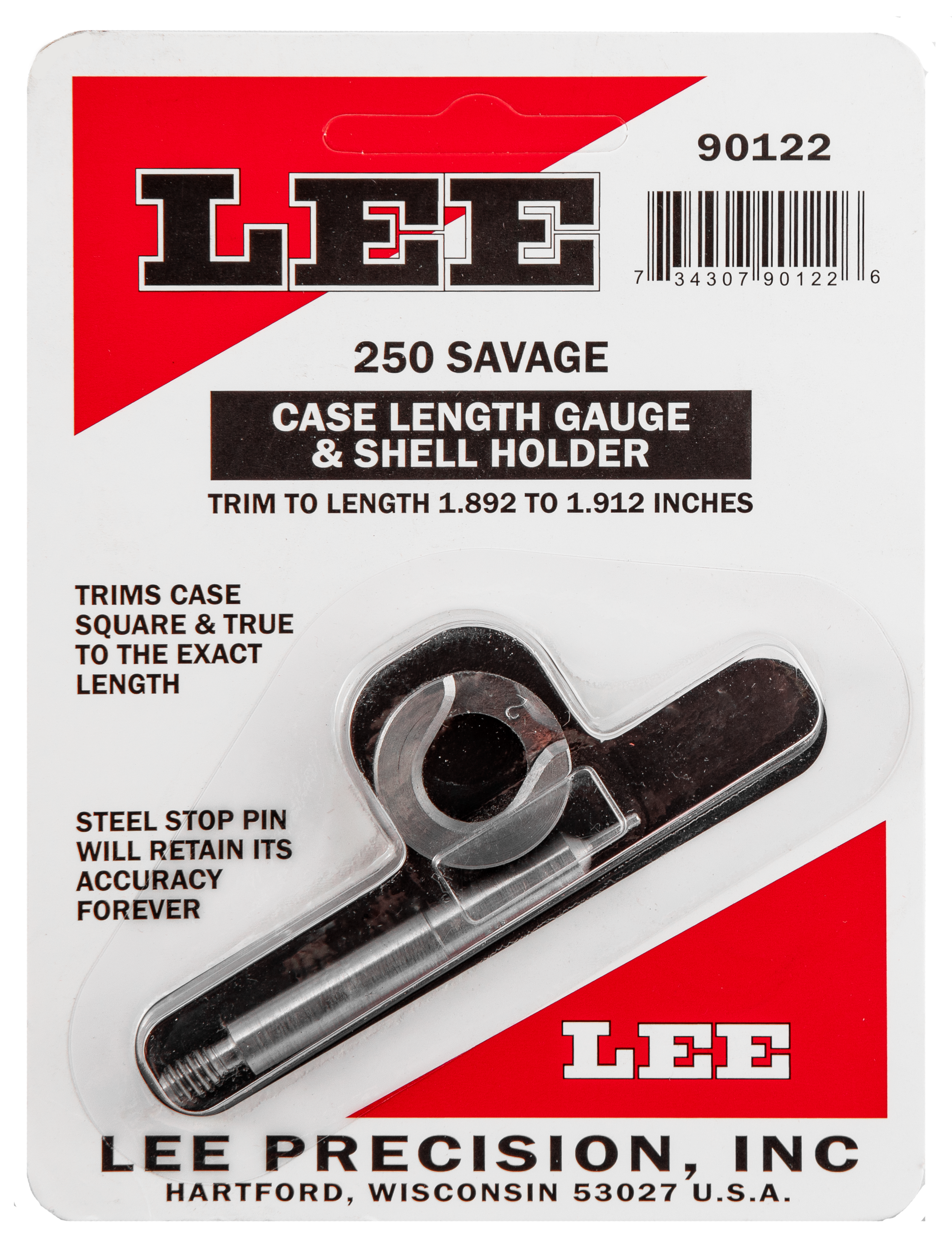 LEE 90122 GAUGE/HOLDER 250 SAVAGE