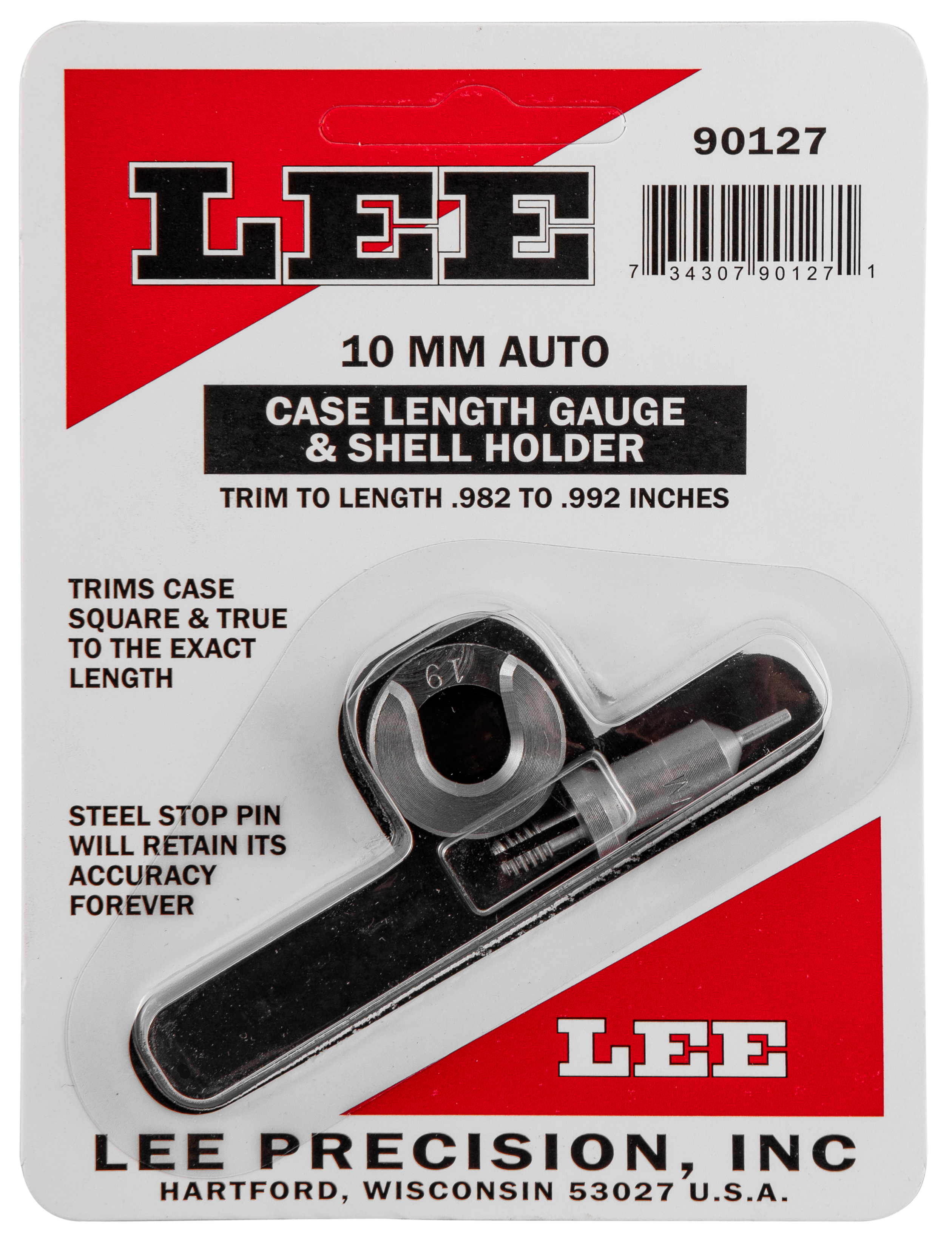 LEE 90127 GAUGE/HOLDER 10MM AUTO