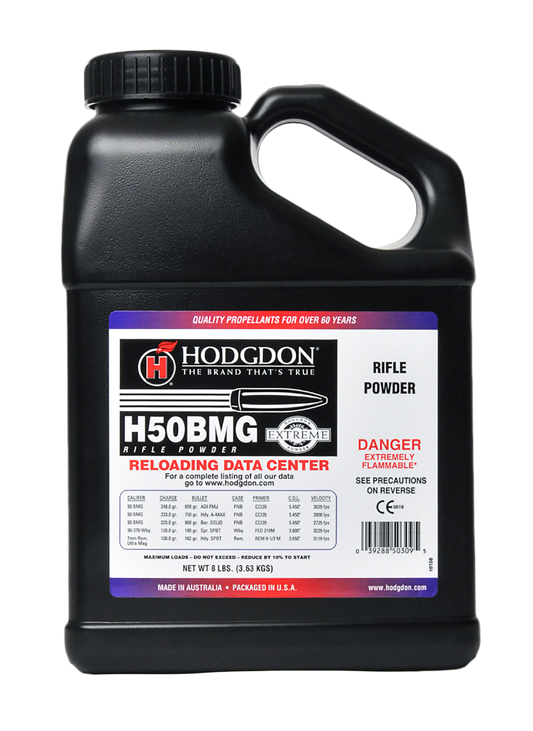 HODG 50MG8 H50BMG RFL POWDER 8LB