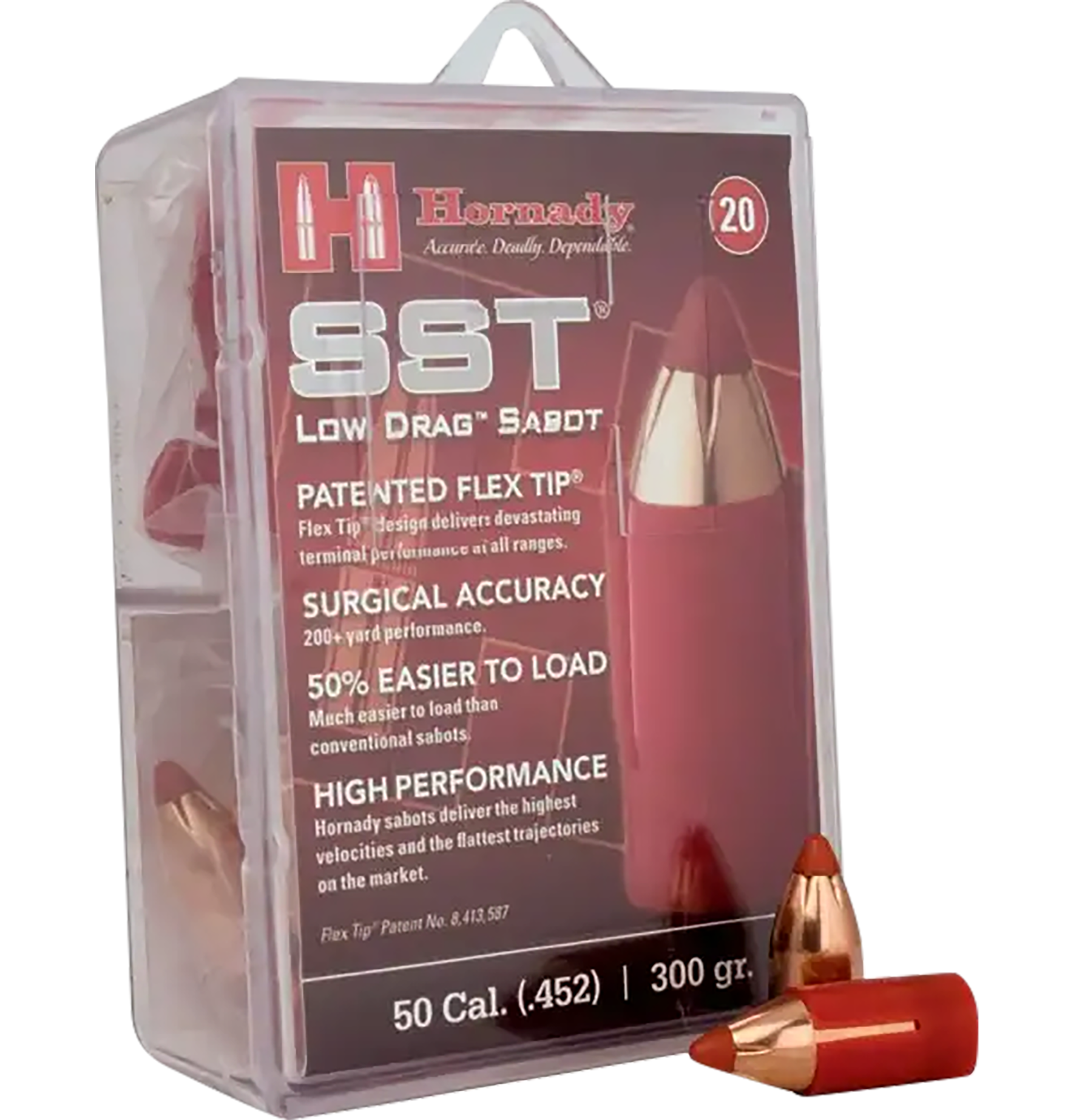 HORN 67263 50CAL LOW DRAG SAB/BUL 300 SST 20/10