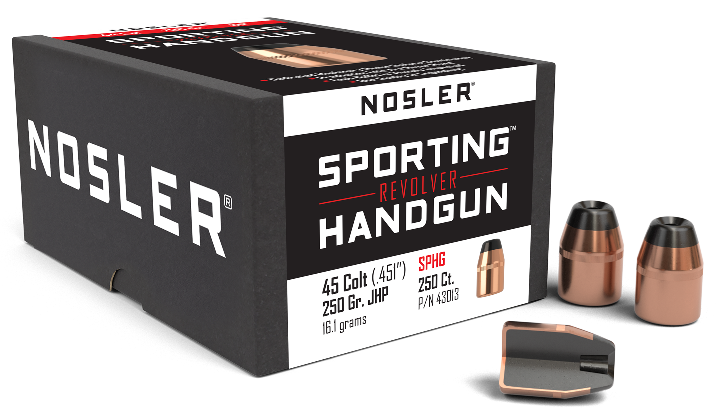 NOS 43013 HANDGUN 45 250 JHP 100