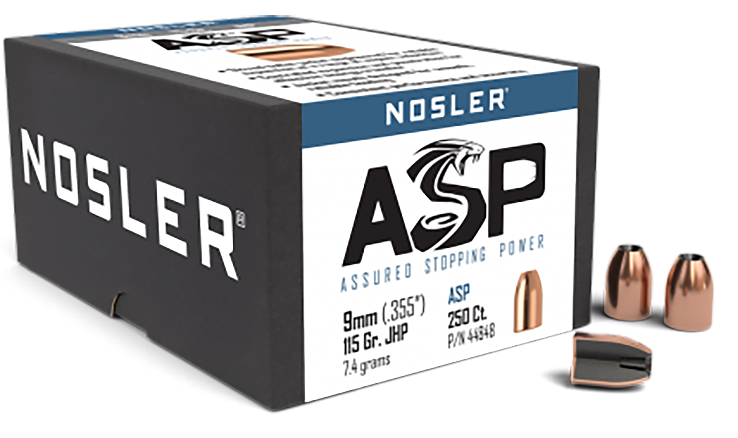NOS 44848 BULK HNDGN 9MM 115 JHP 250