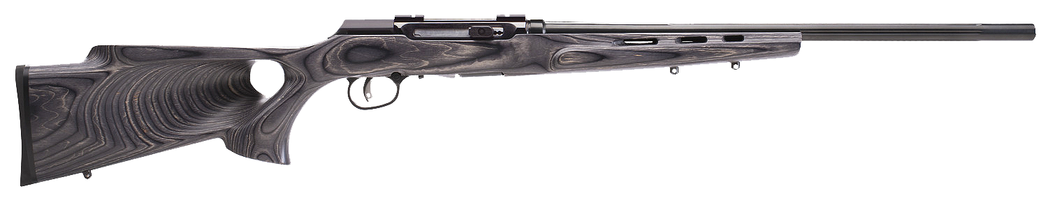 Savage Arms 47215 A Series Target Full Size 22LR 10+1 22" High Luster Heavy Target Barrel, High Luster Drilled & Tapped Carbon Steel Receiver, Gray Thumbhole Laminate Stock, Right Hand