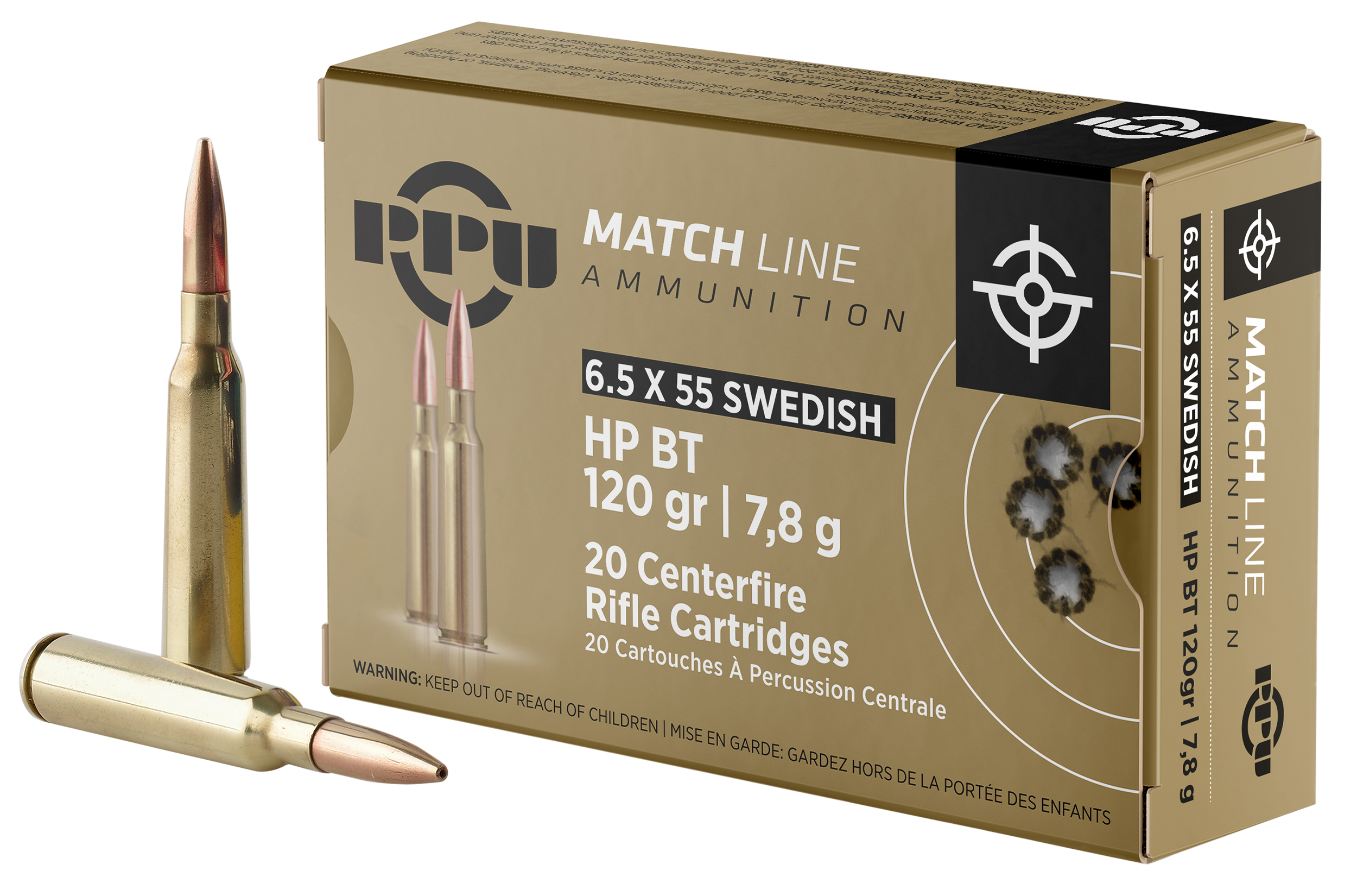 PPU PPM6 6.5X55 SWED 120 MATCH 20/10