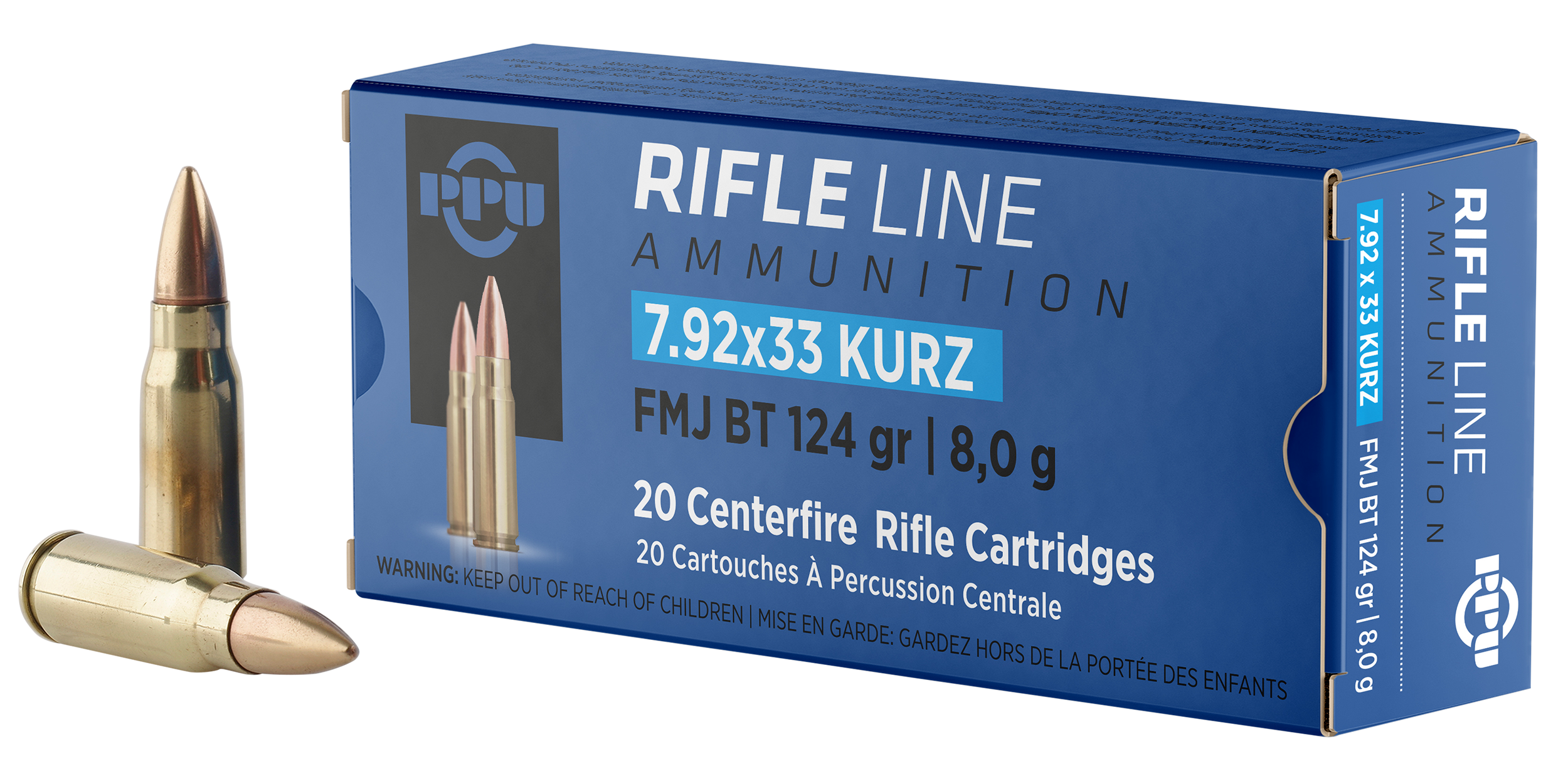 PPU PP7K 7.92KURZ 124 FMJ 20/25